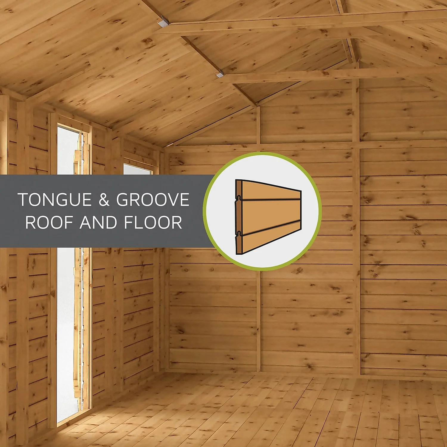 Mercia 12 X 8ft Garden Room With Side Shed - Image 7