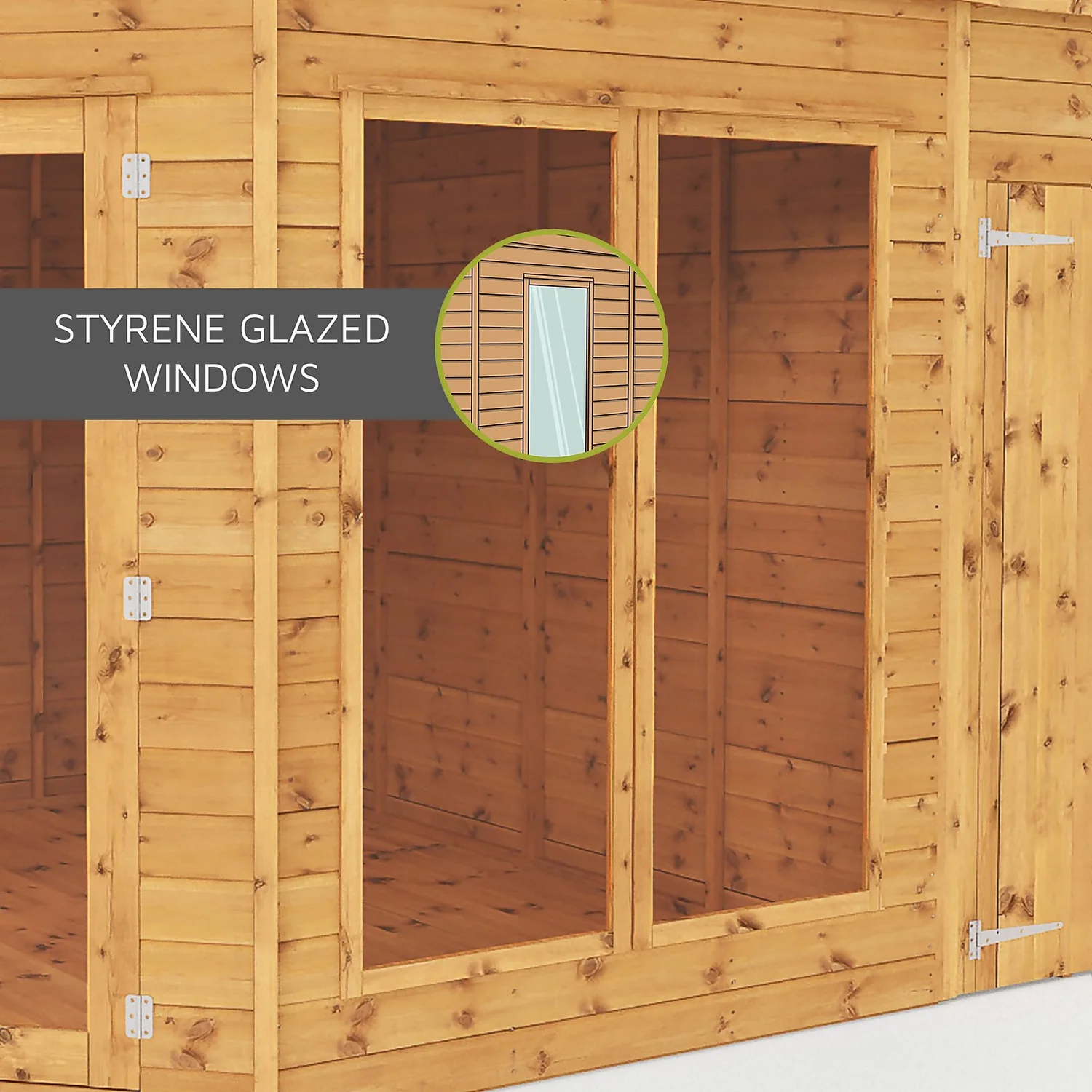 Mercia 12 X 8ft Garden Room With Side Shed - Image 8