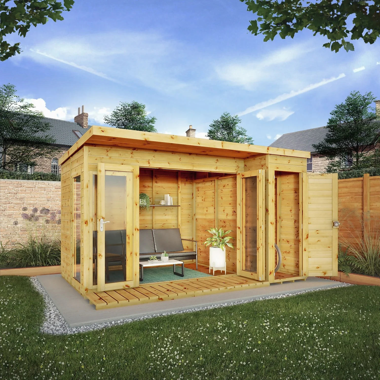 Mercia 12 X 8ft Garden Room With Side Shed - Image 2