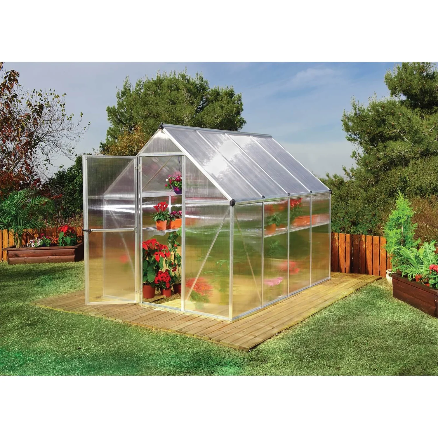 Palram 6 X 8ft Canopia Mythos Greenhouse - Silver