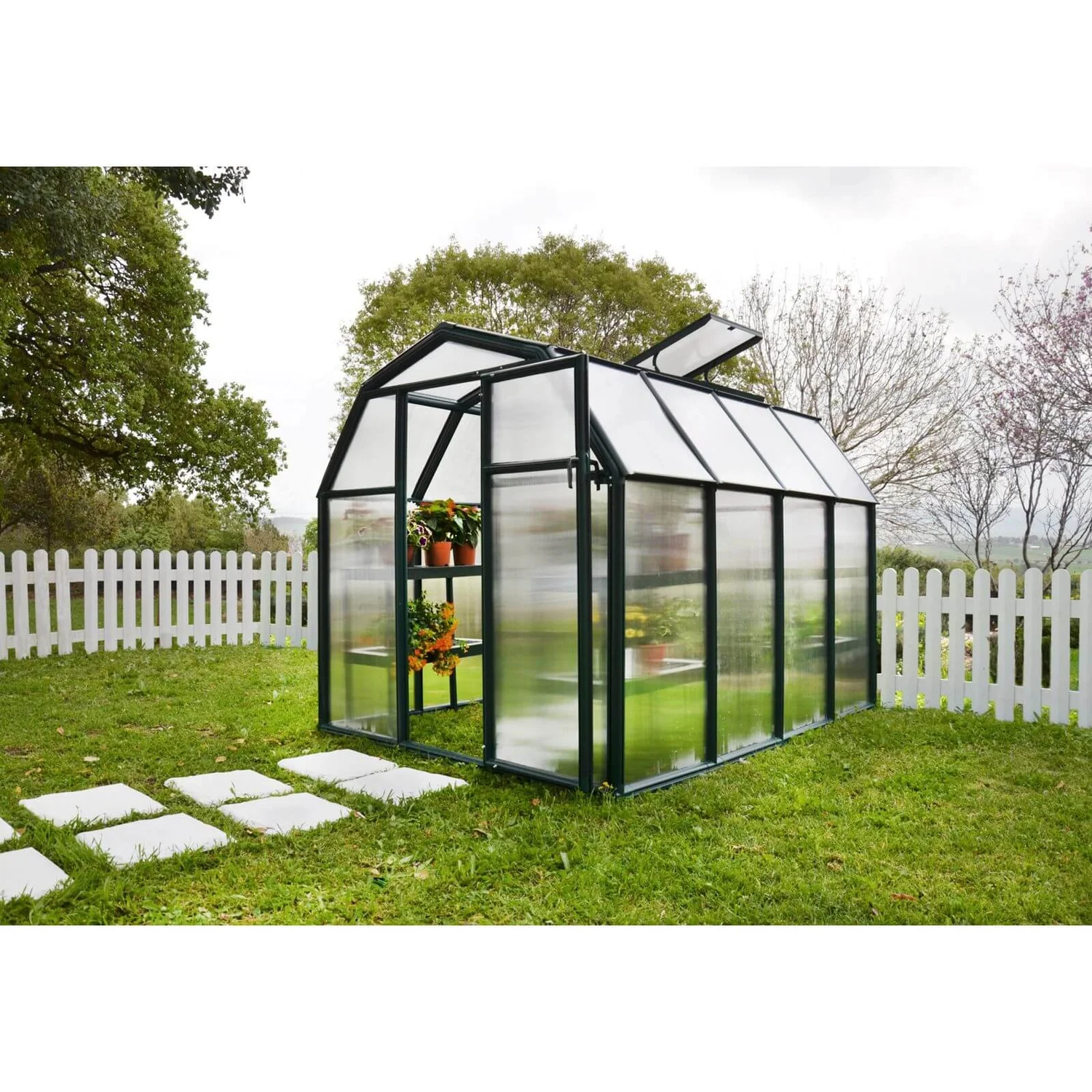 Palram 6 X 8ft Canopia Eco Grow Greenhouse - Green - Image 6
