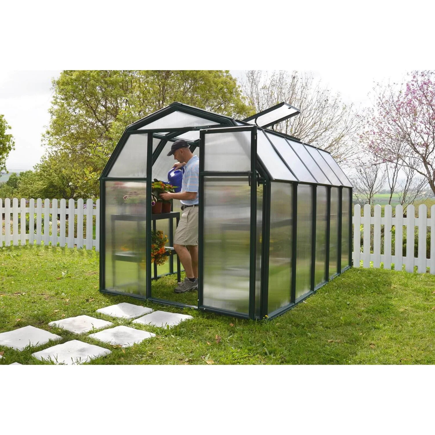 Palram 6 X 10ft Canopia Eco Grow Greenhouse - Green - Image 4