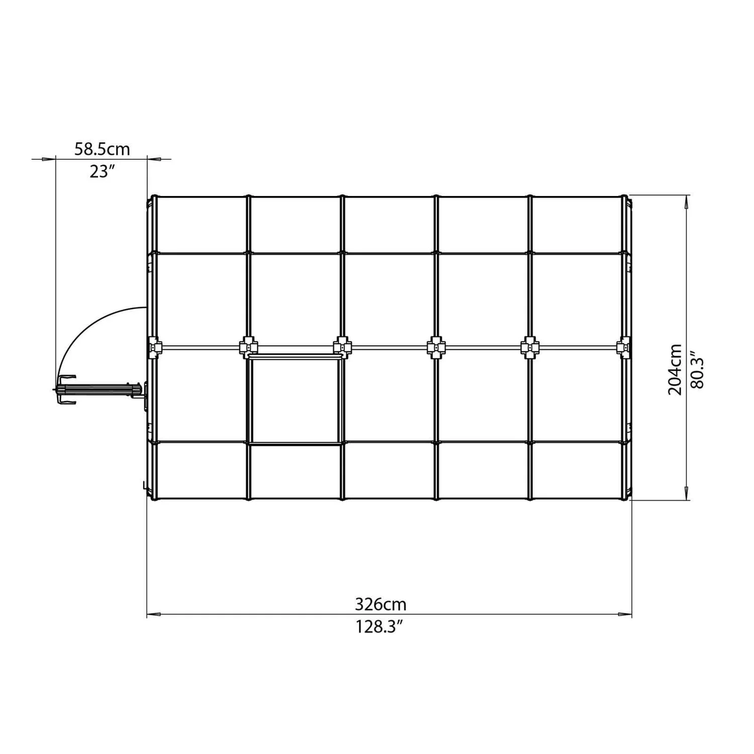 Palram 6 X 10ft Canopia Eco Grow Greenhouse - Green - Image 7