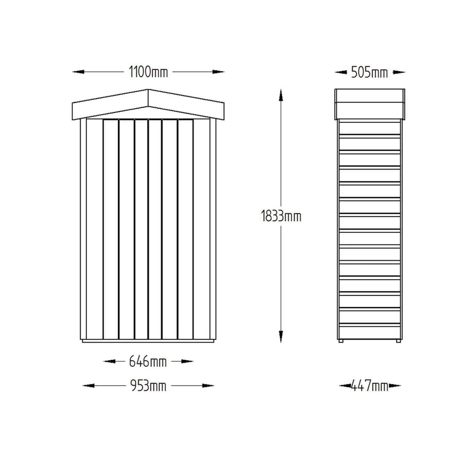 Forest Garden Wooden Tall Shiplap Apex Garden Store - Image 6