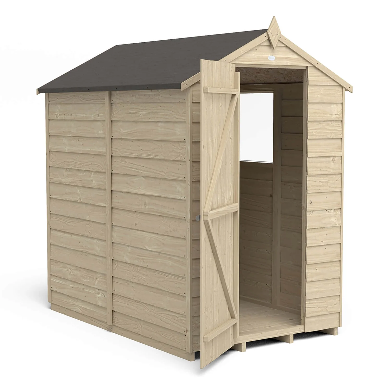 Forest 6 X 4ft Overlap Pressure Treated Apex Shed - Incl. Installation - Image 4