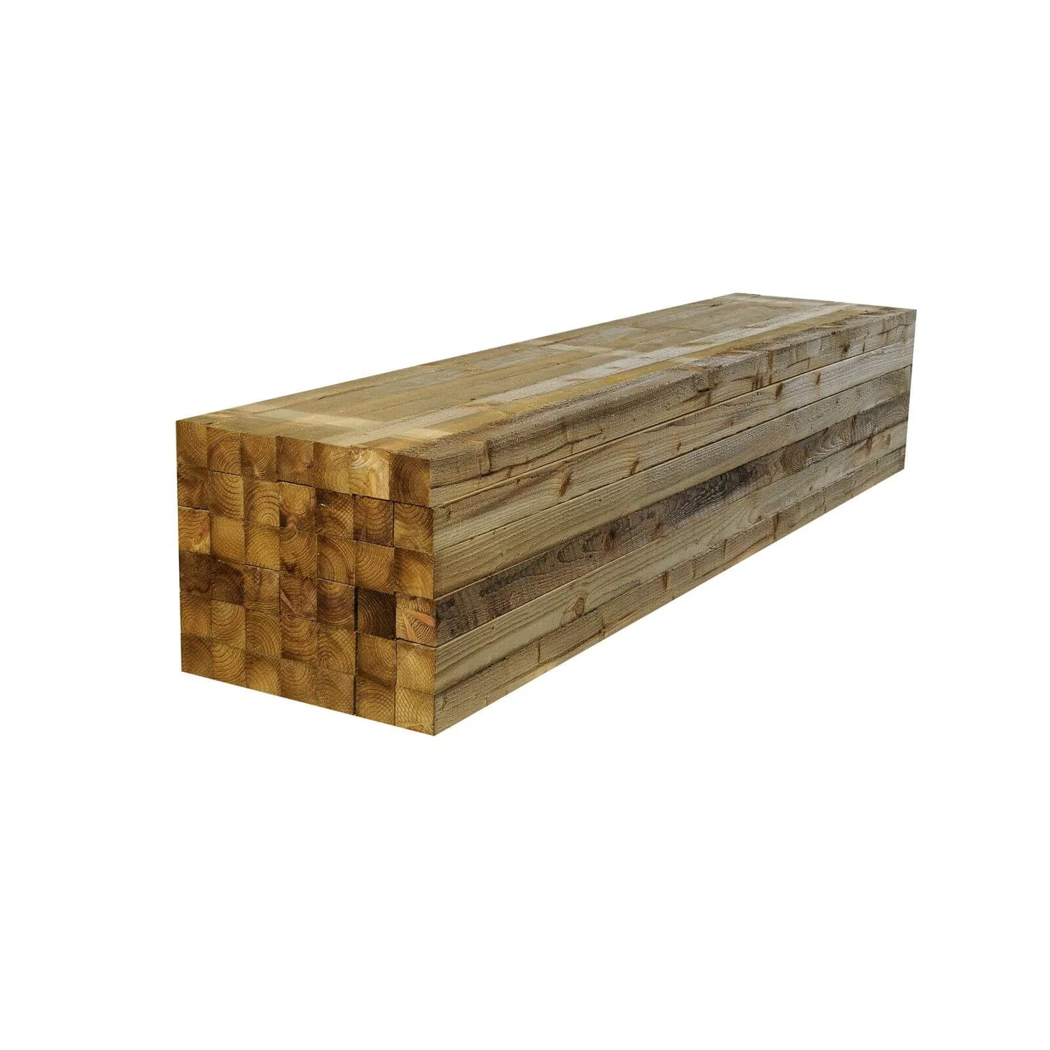 Metsa Fence Post Incised Green Wood Fencing Support 2.4m (75 X 75 X 2400mm) - Image 2