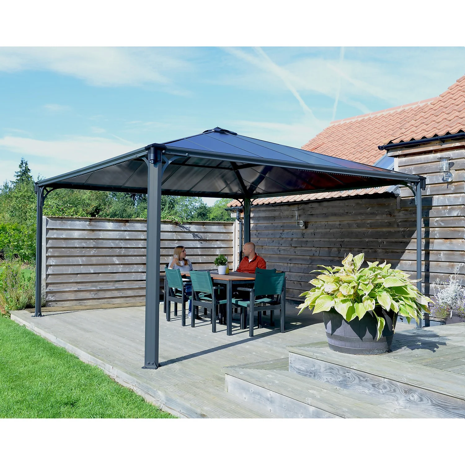 Palram - Canopia Palermo 4300 Garden Gazebo Grey - Image 3