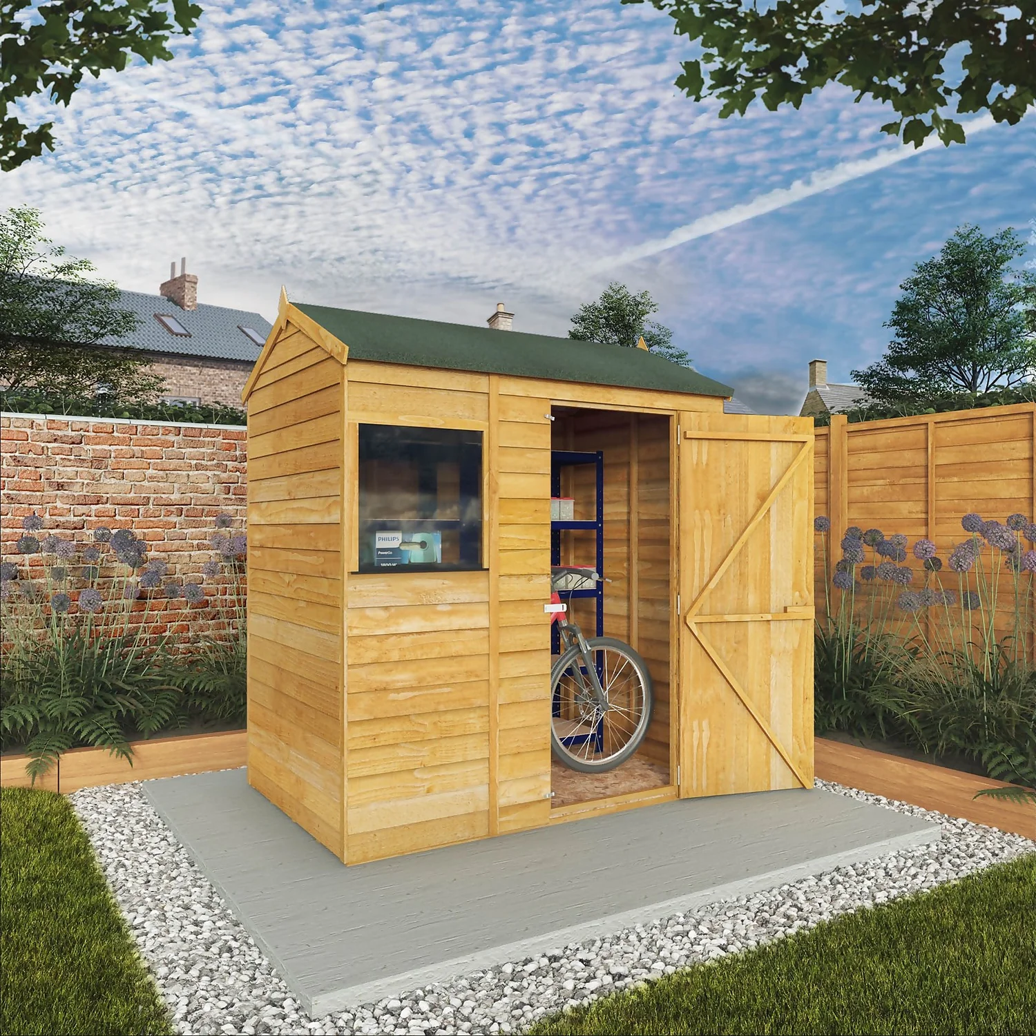 Mercia 6 X 4ft Overlap Reverse Apex Shed - Image 2