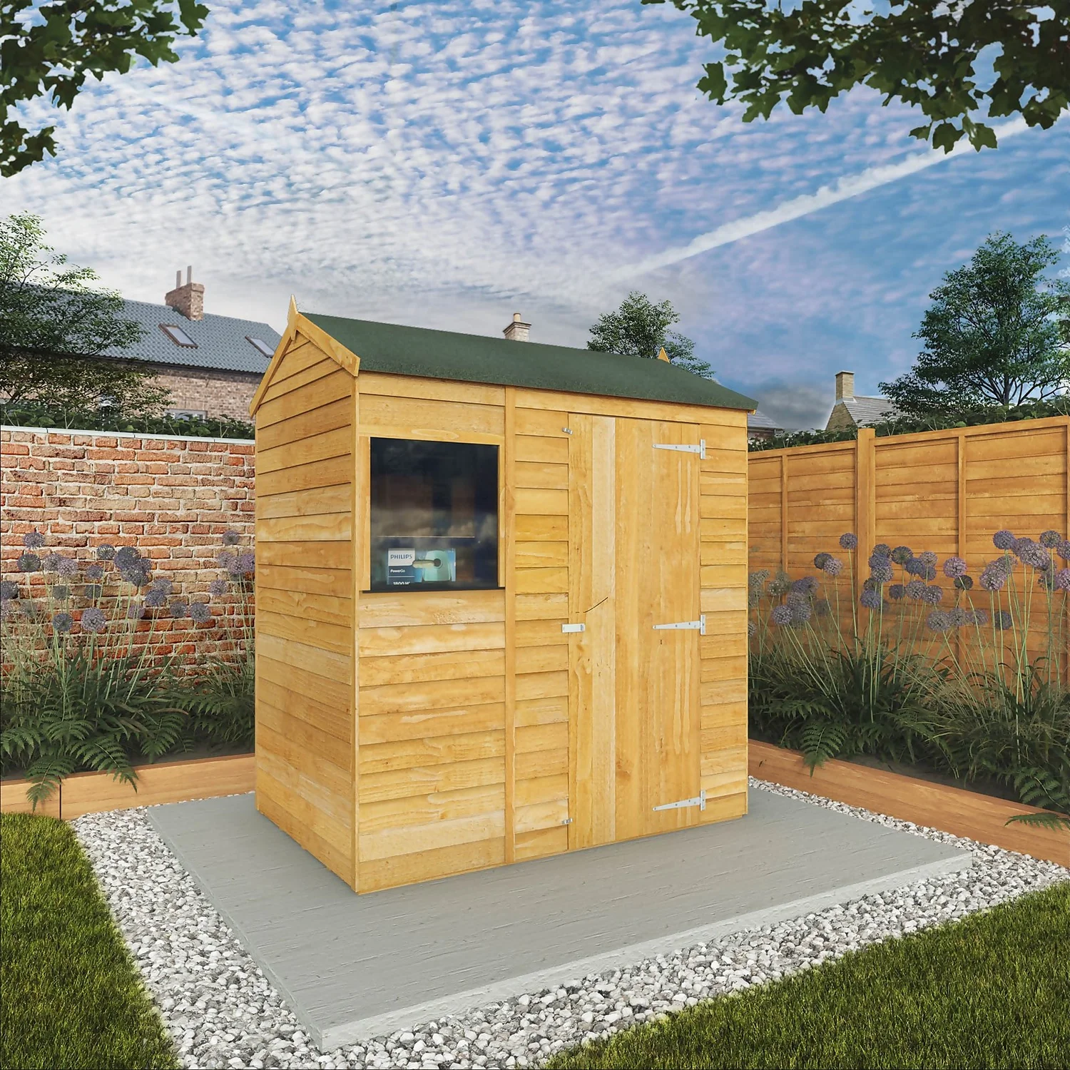 Mercia 6 X 4ft Overlap Reverse Apex Shed - Image 3