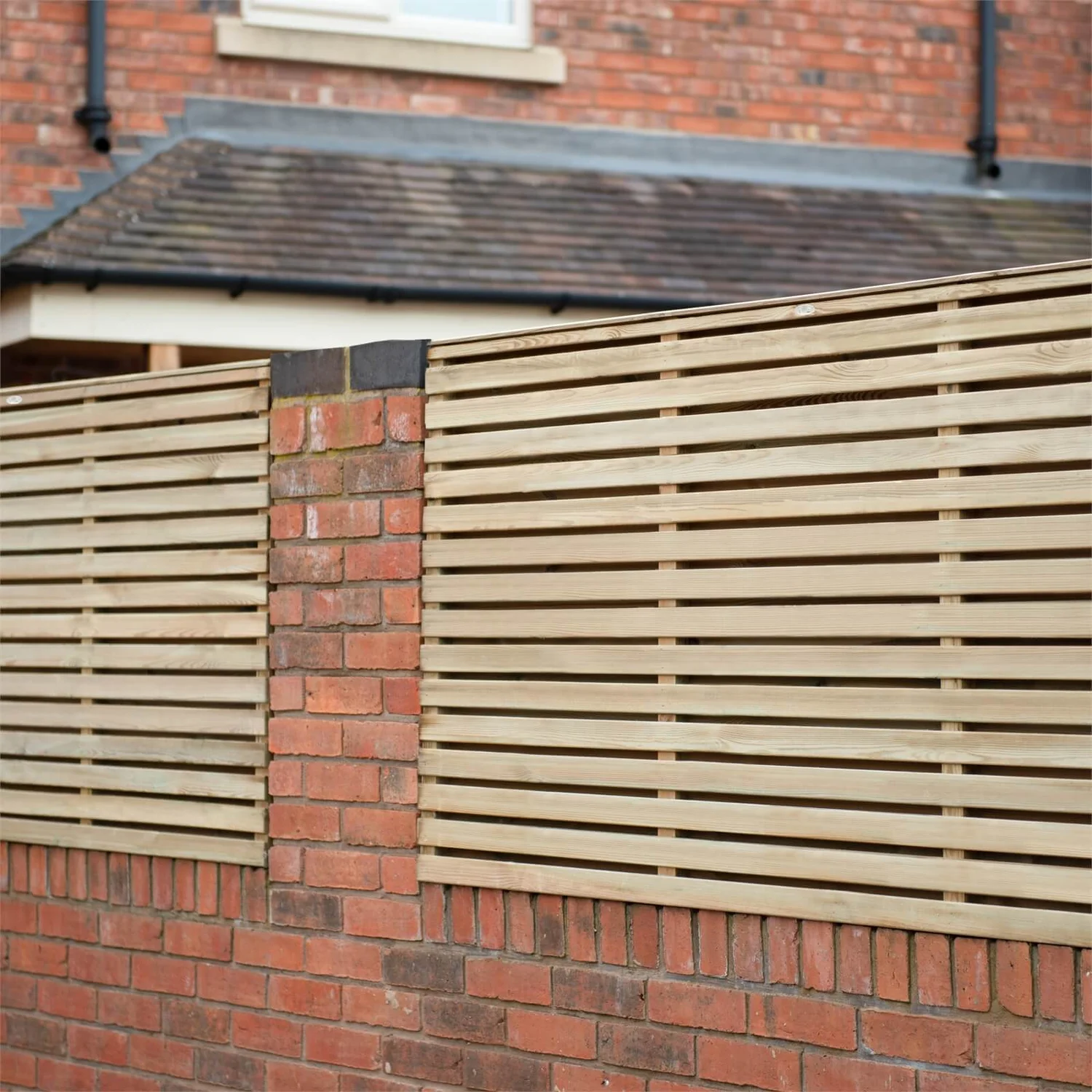 Forest Double Forest Slatted Fence Panel - 3ft - Pack Of 3 - Image 2