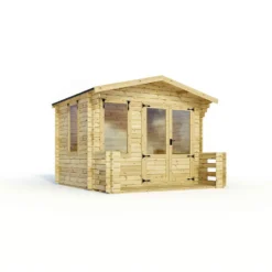 Mercia (Installation Included) 3.3x3.4m Sherwood 19mm Log Cabin