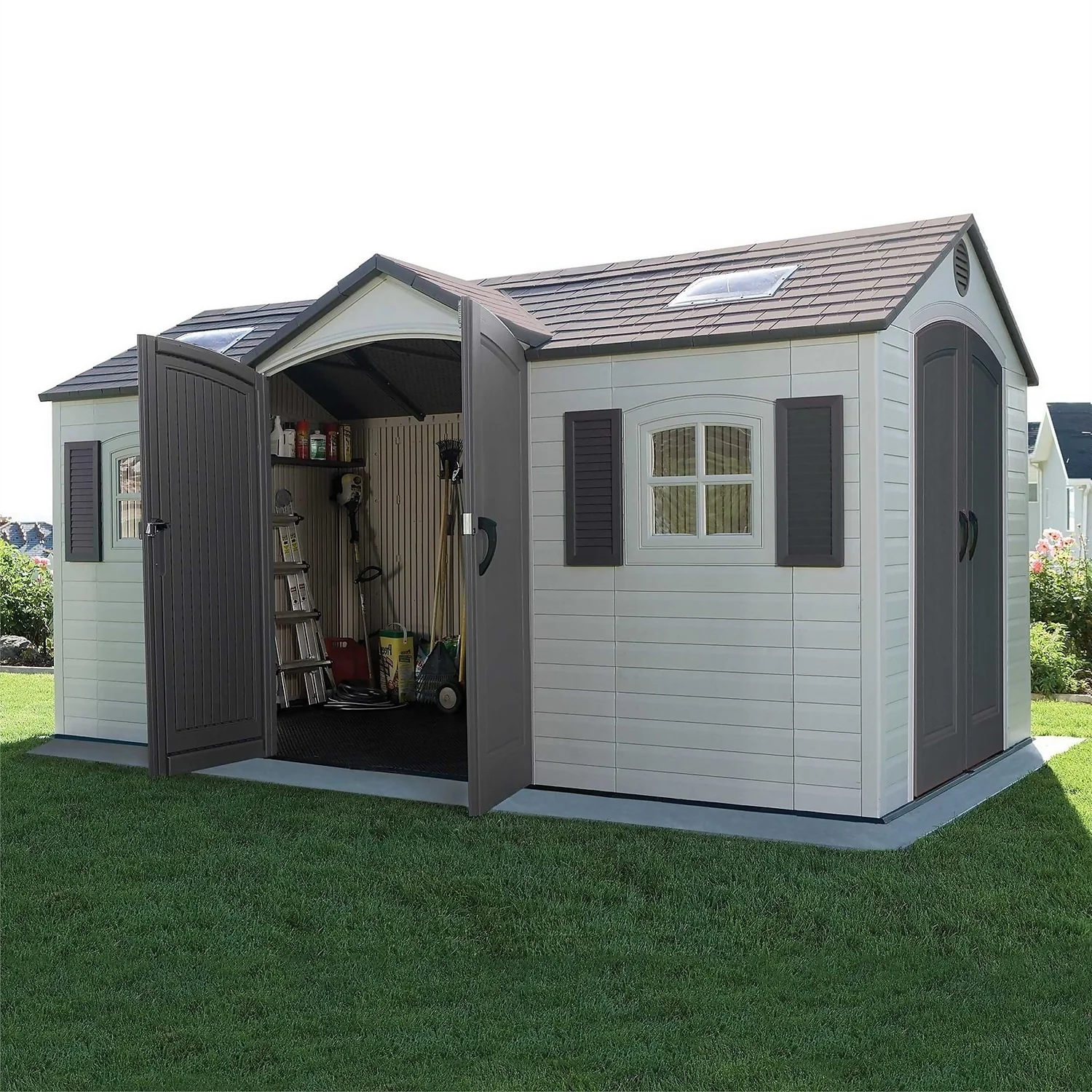 Lifetime 15 X 8ft Outdoor Storage Shed - Image 2