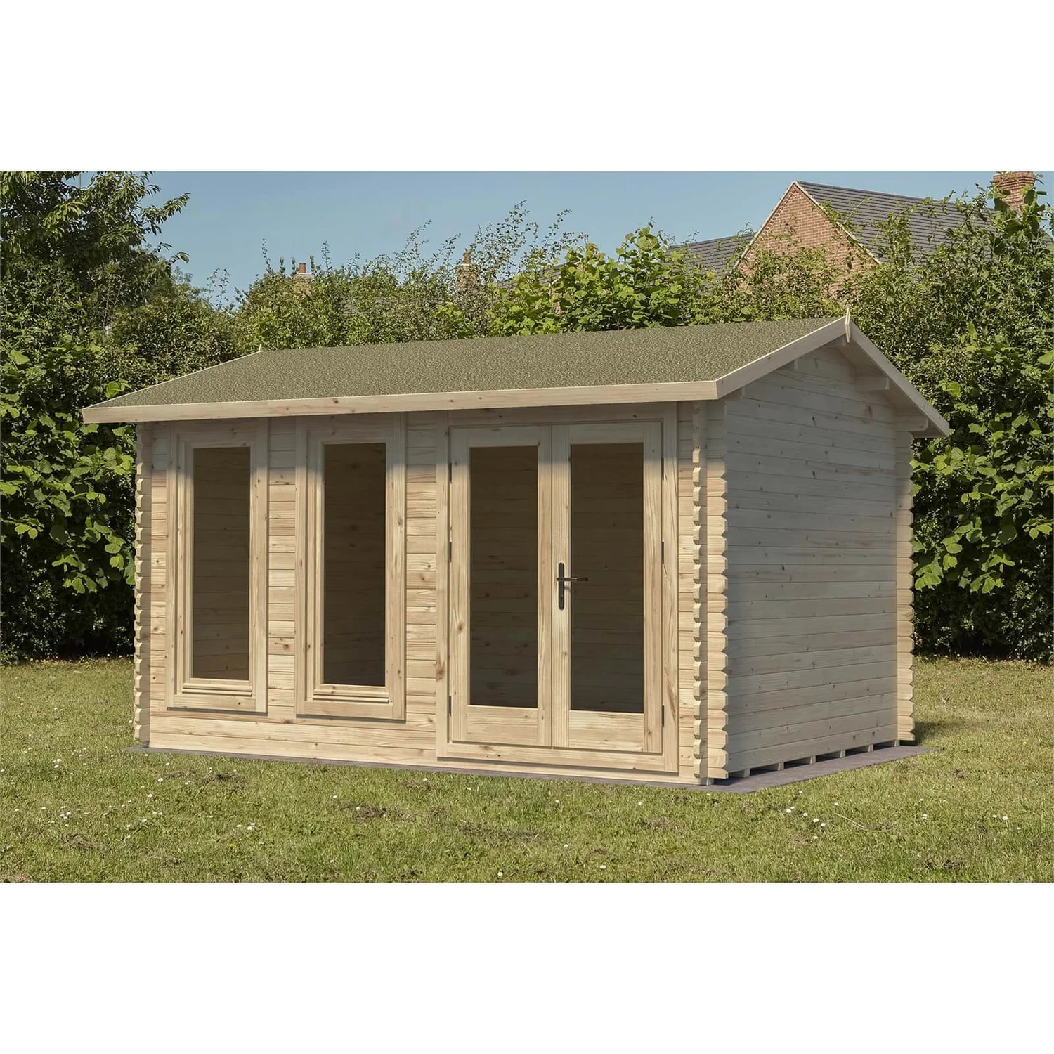 Chiltern 4.0m X 3.0m Log Cabin Double Glazed With Felt Shingles And Underlay - Image 2