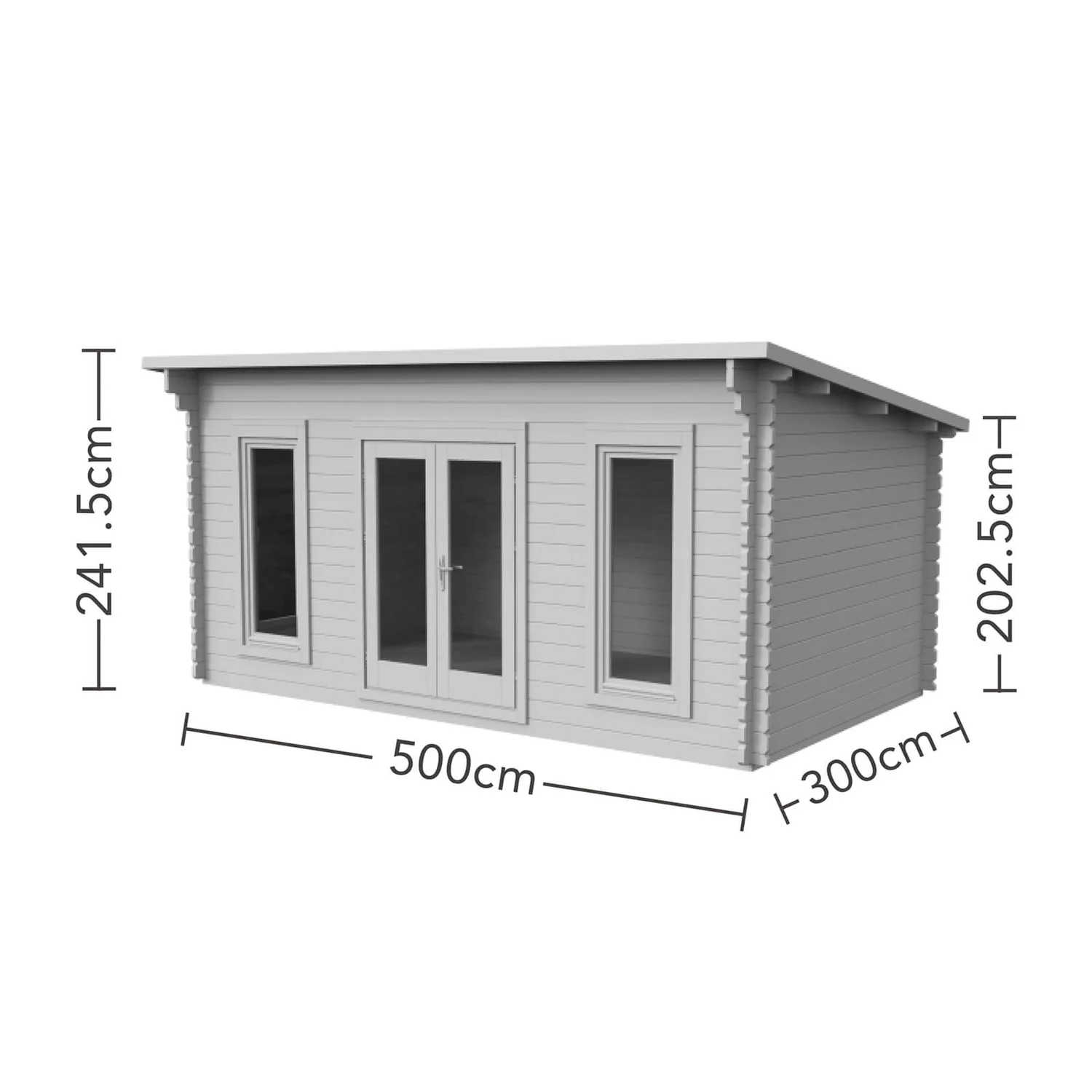 Forest Elmley 5.0m X 3.0m Log Cabin Double Glazed 34kg Polyester Felt, Plus Underlay - Image 5