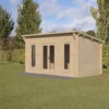 Forest Elmley 5.0m X 3.0m Log Cabin Double Glazed 34kg Polyester Felt, Plus Underlay