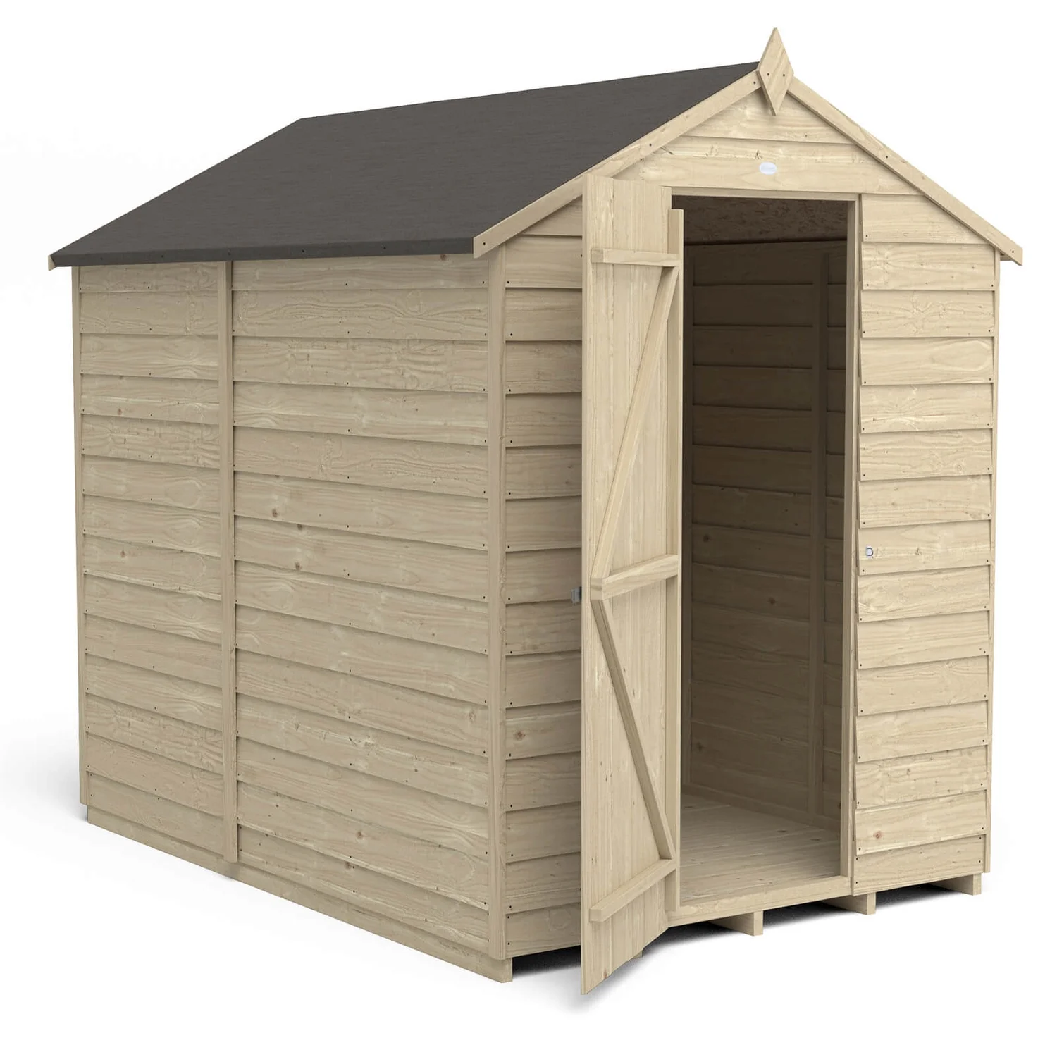 Forest 7 X 5ft Overlap Pressure Treated Apex Shed - No Window Incl. Installation - Image 3