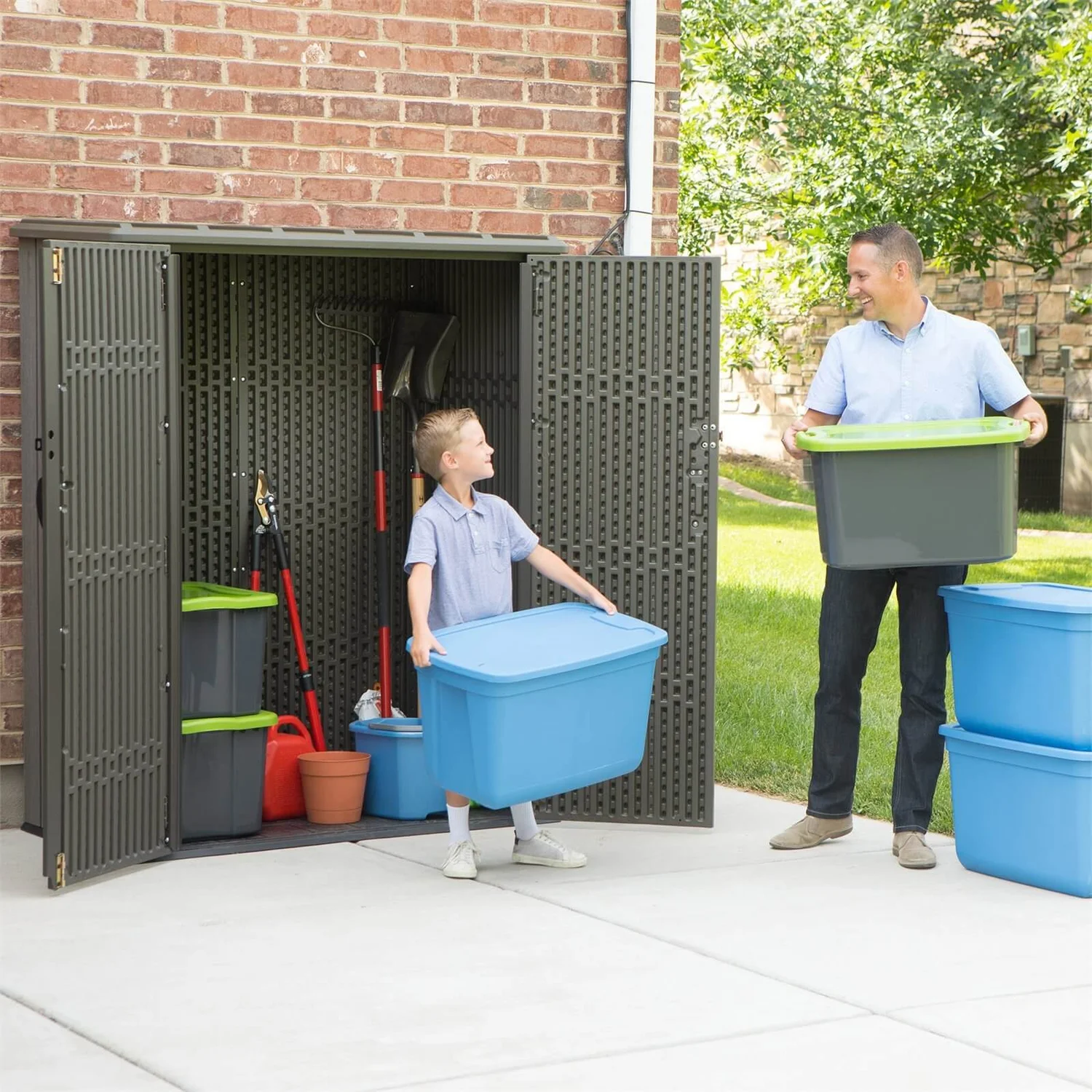 Lifetime 1500L Rough Cut Vertical Storage Cabinet - Image 5