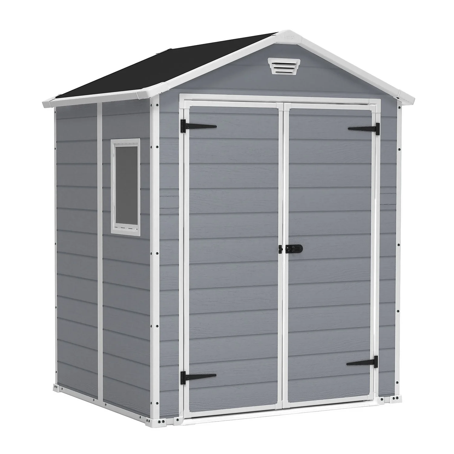 Keter Manor 6 X 5ft Outdoor Plastic Garden Storage Shed - Grey