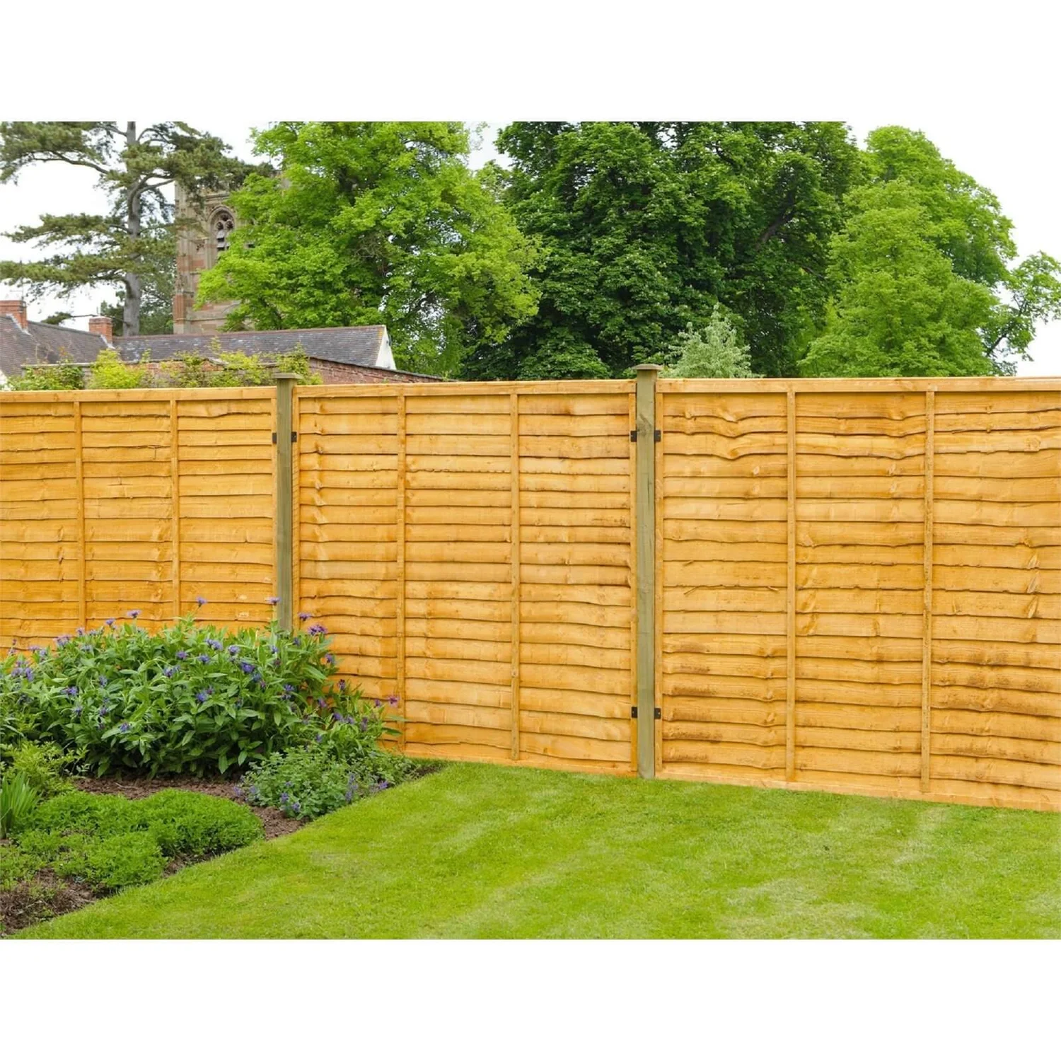 Forest Lap Fence Panel - 6x6ft
