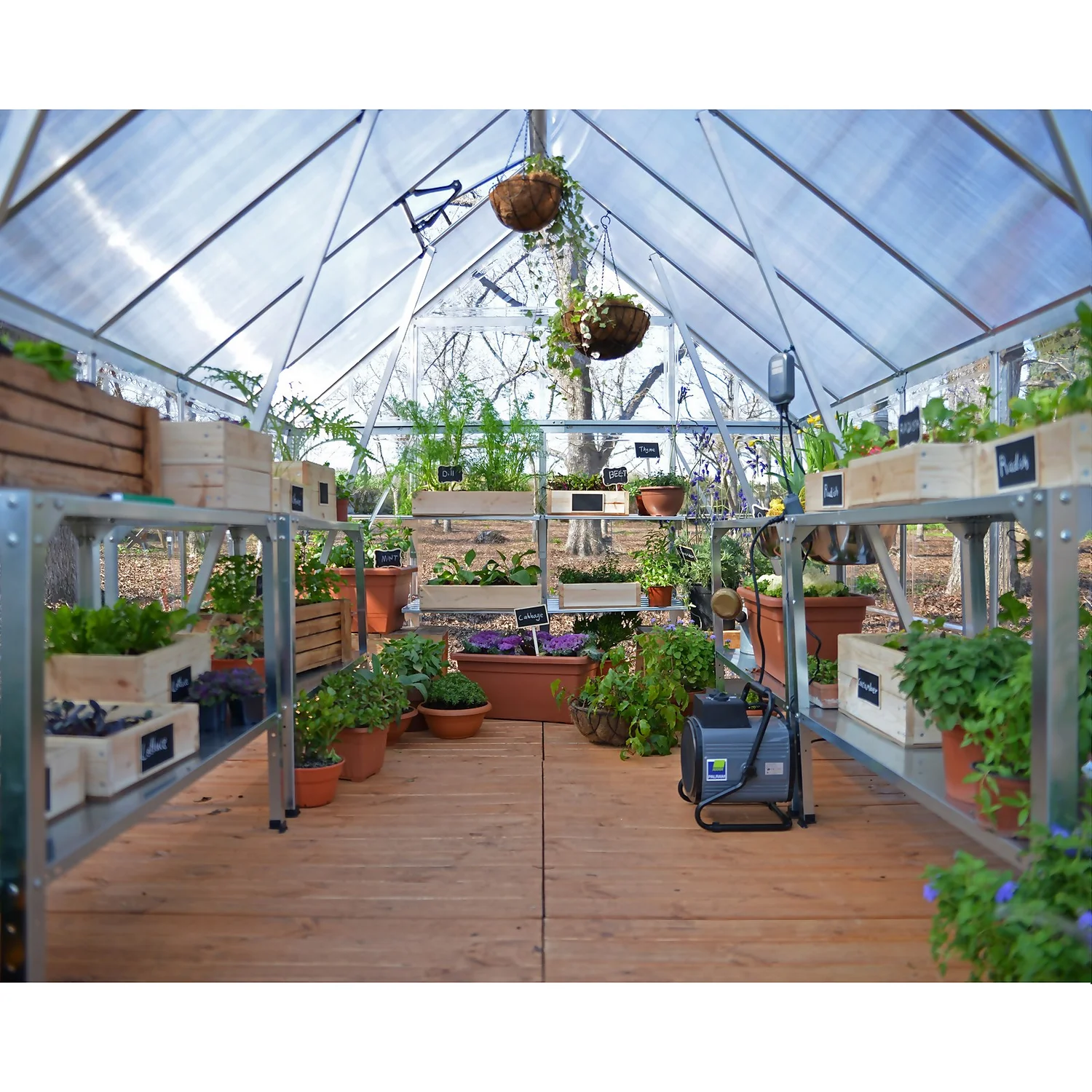 Palram Canopia Hybrid 6 X 12ft Silver Greenhouse - Image 4