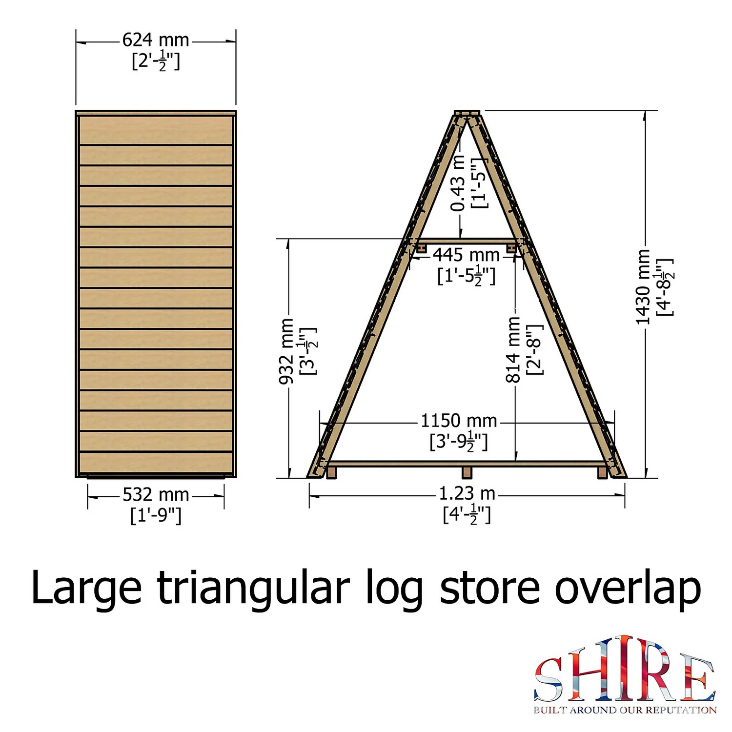 Shire Large Triangular Log Store - Image 6
