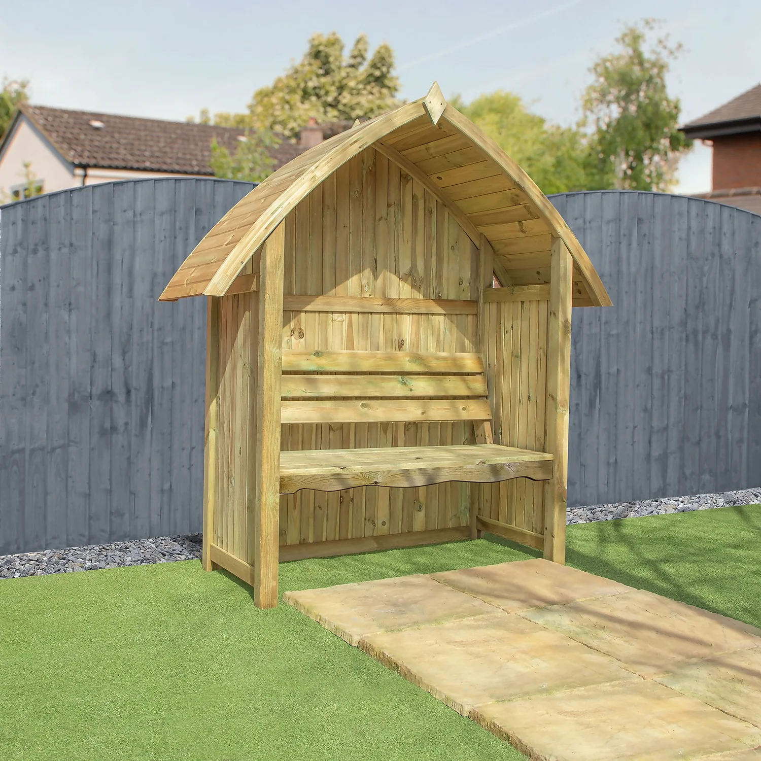 Mercia Arch Top Seated Arbour - Image 5