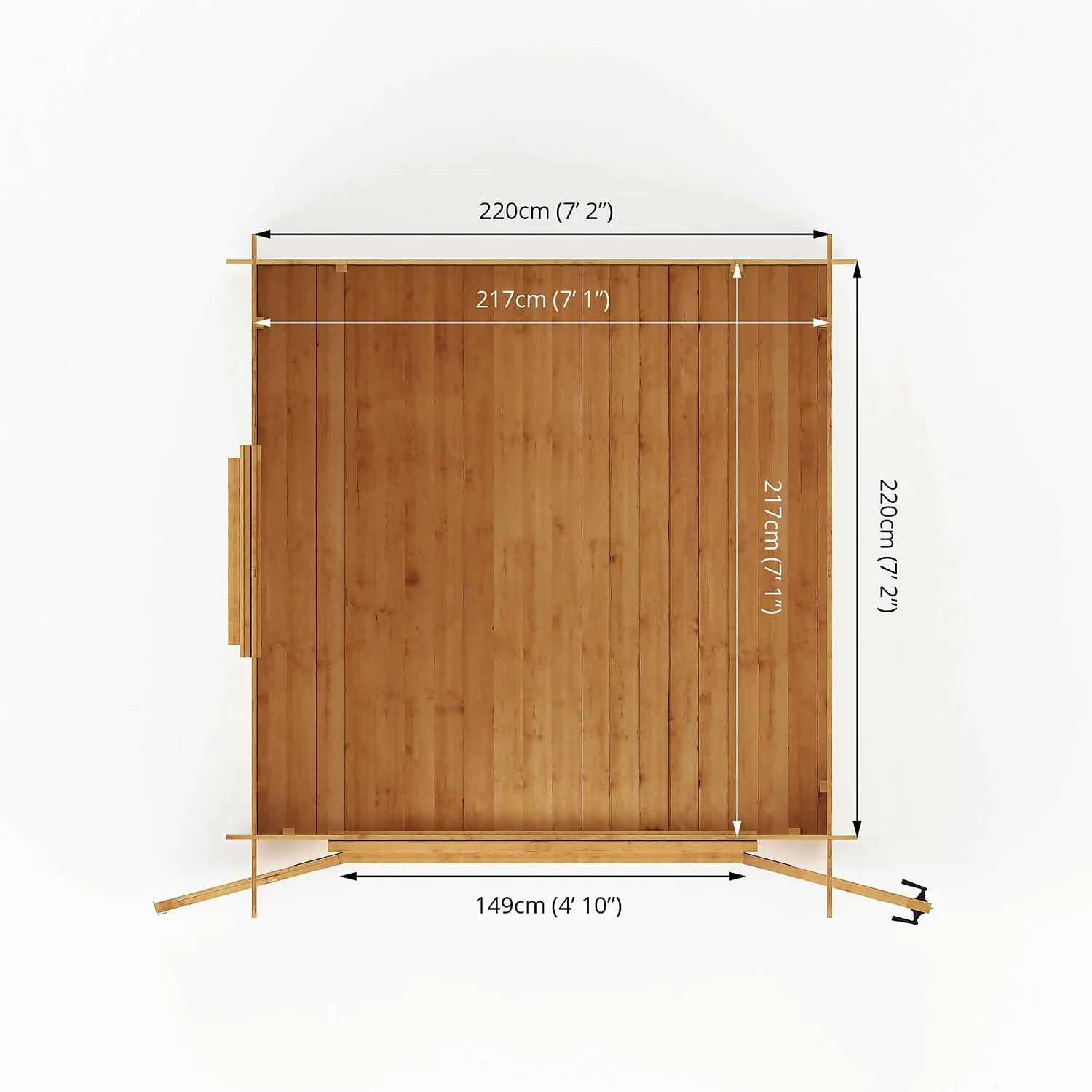 Mercia 2.4 X 2.4m 19mm Log Cabin (Installed) - Image 10