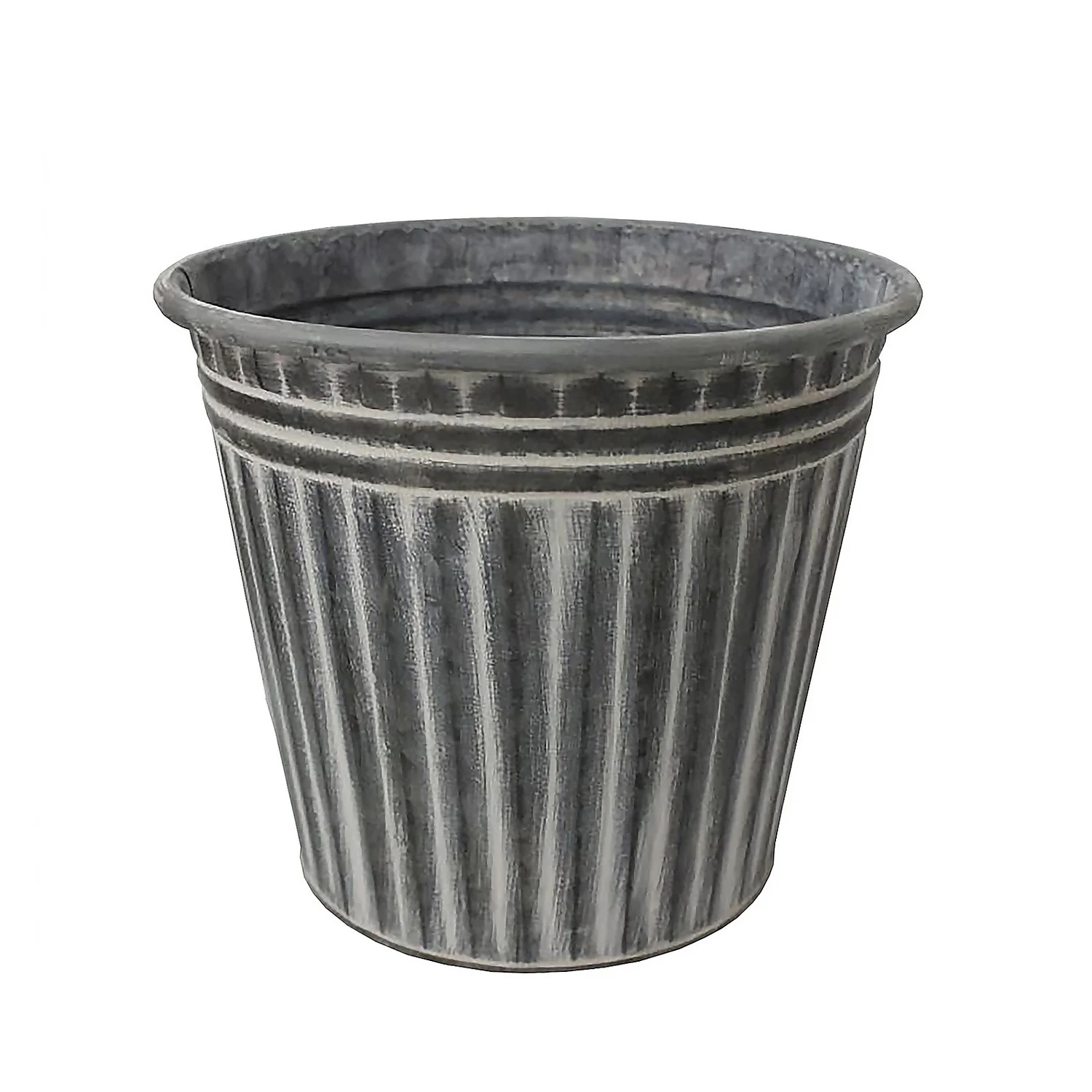 Vintage Metal Ribbed Cone - 37cm