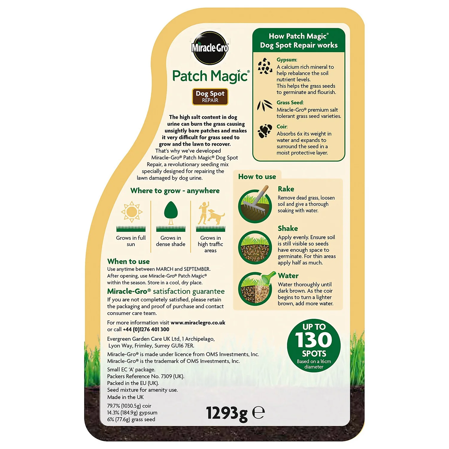 Miracle-Gro Patch Magic Dog Spot Repair Grass Seed - 130 Spots - Image 4