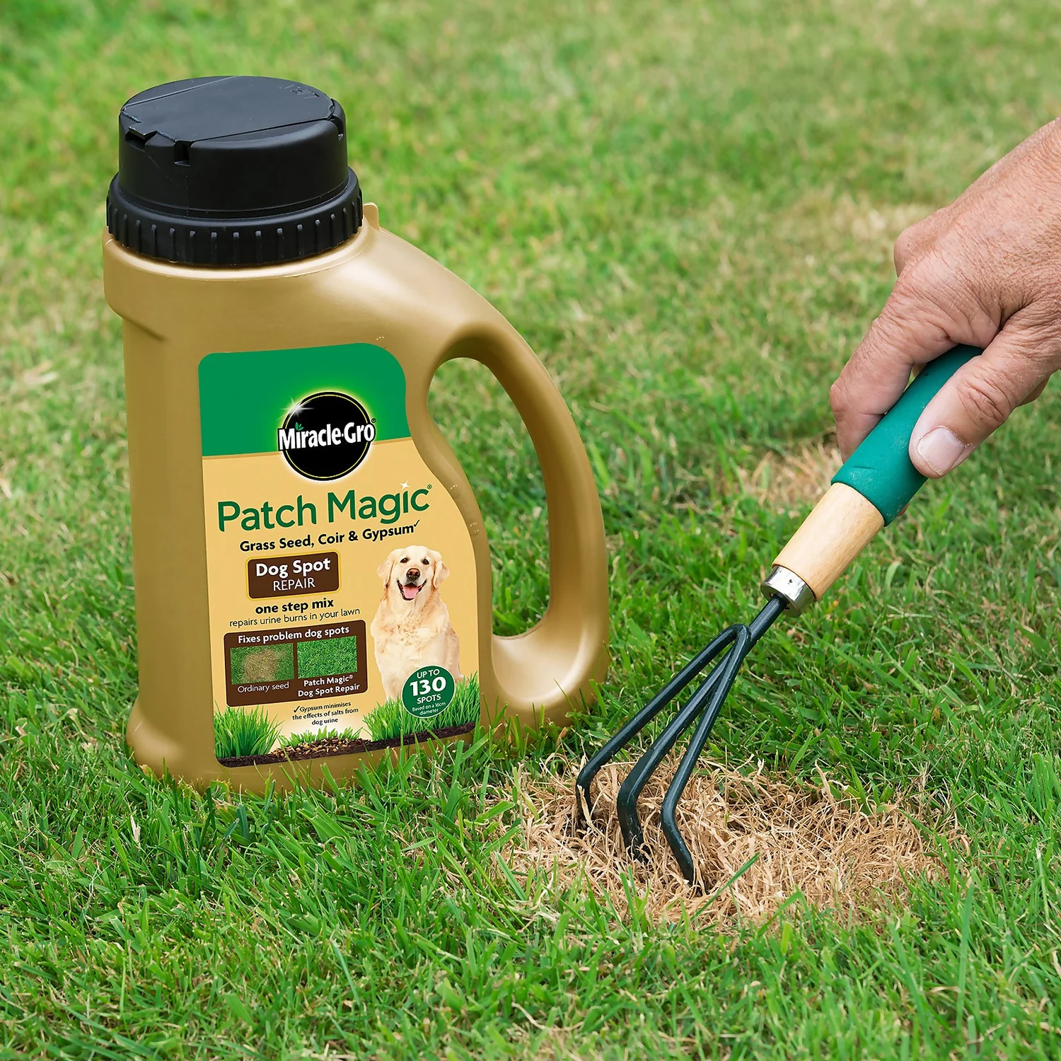 Miracle-Gro Patch Magic Dog Spot Repair Grass Seed - 130 Spots - Image 2
