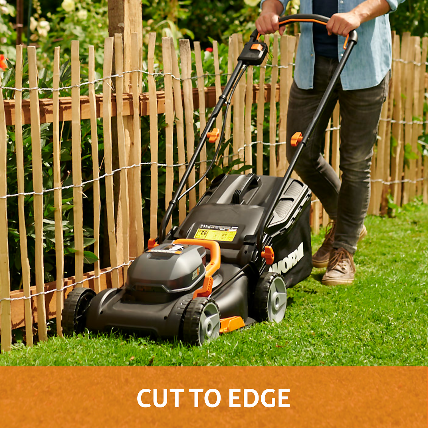 WORX 40V WG927E Cordless Lawn Mower & Trimmer Twin Pack - 34cm - Image 5