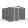 Absco 10 X 10ft Regent Metal Apex Shed - Grey