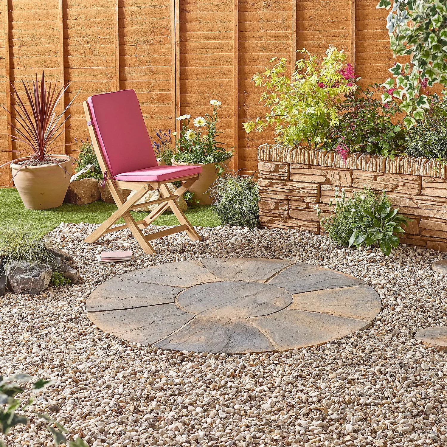 Stylish Stone Chantry Twist Circle Paving Kit 1.5m Antique - Image 3