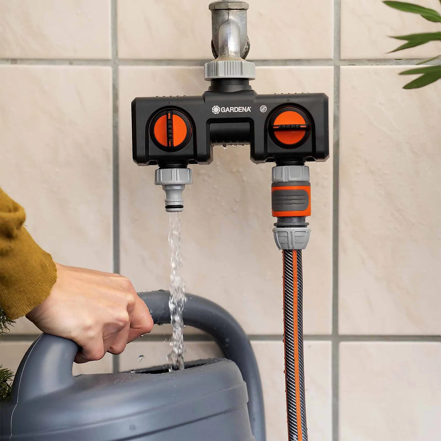 GARDENA Twin-Tap Hose Pipe Connector - Image 3