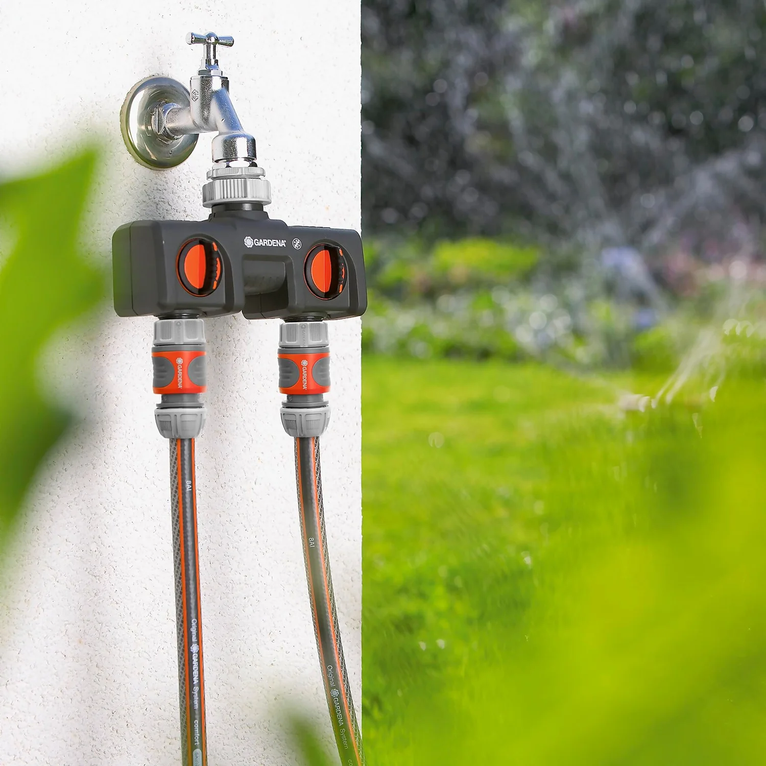 GARDENA Twin-Tap Hose Pipe Connector - Image 2