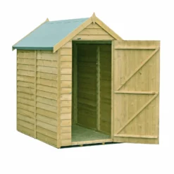 Shire 6 X 4ft Pressure Treated Overlap Garden Shed