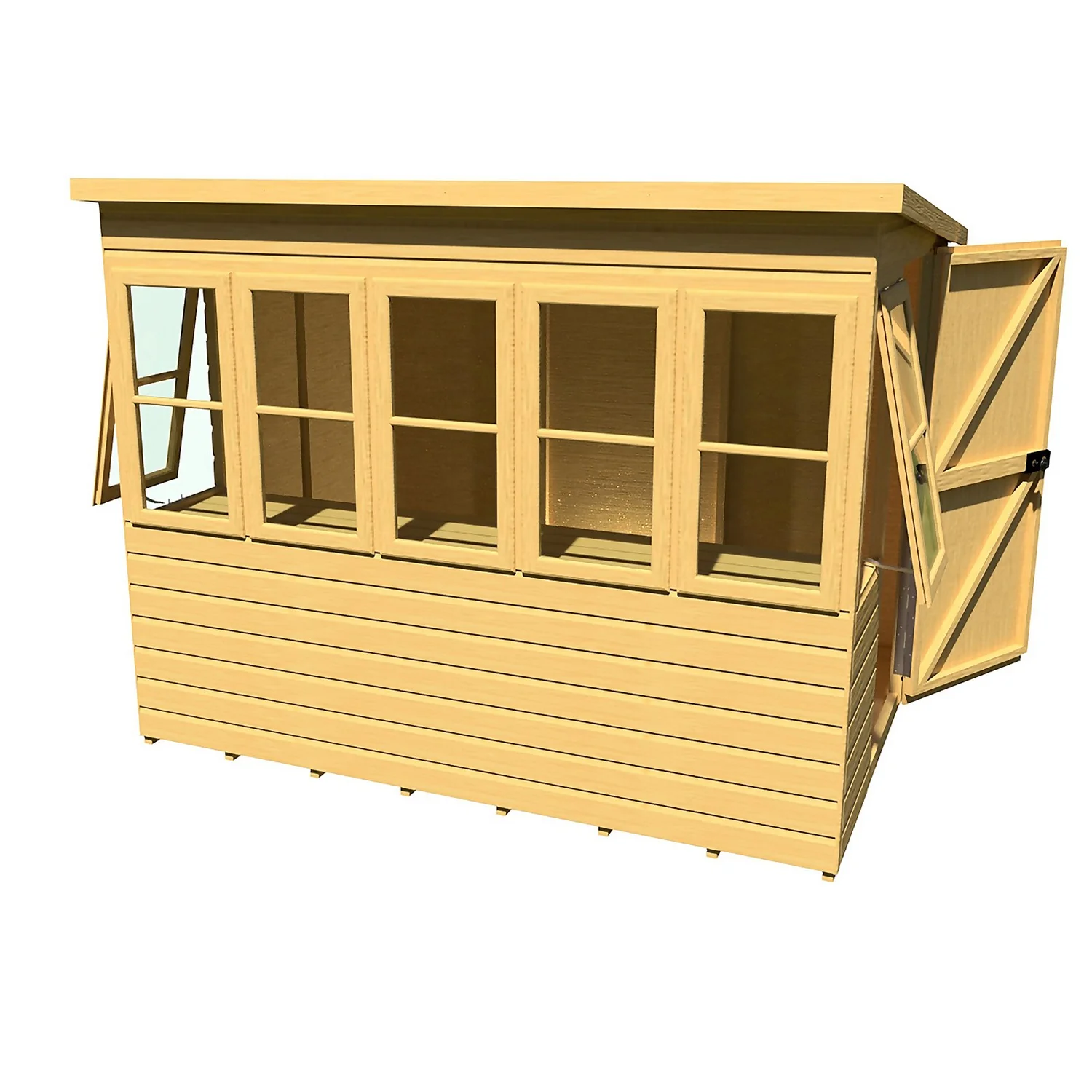 Shire 8 X 8ft Sun Pent Shed - Including Installation - Image 9