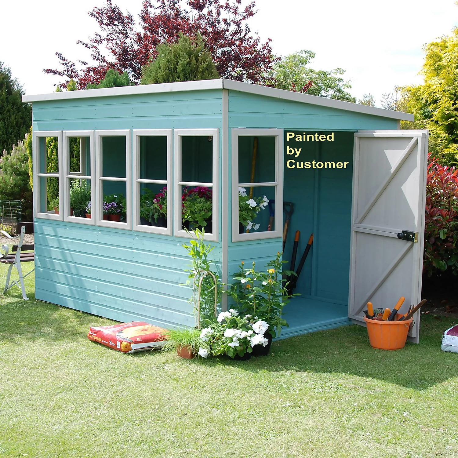 Shire 8 X 8ft Sun Pent Shed - Including Installation - Image 2