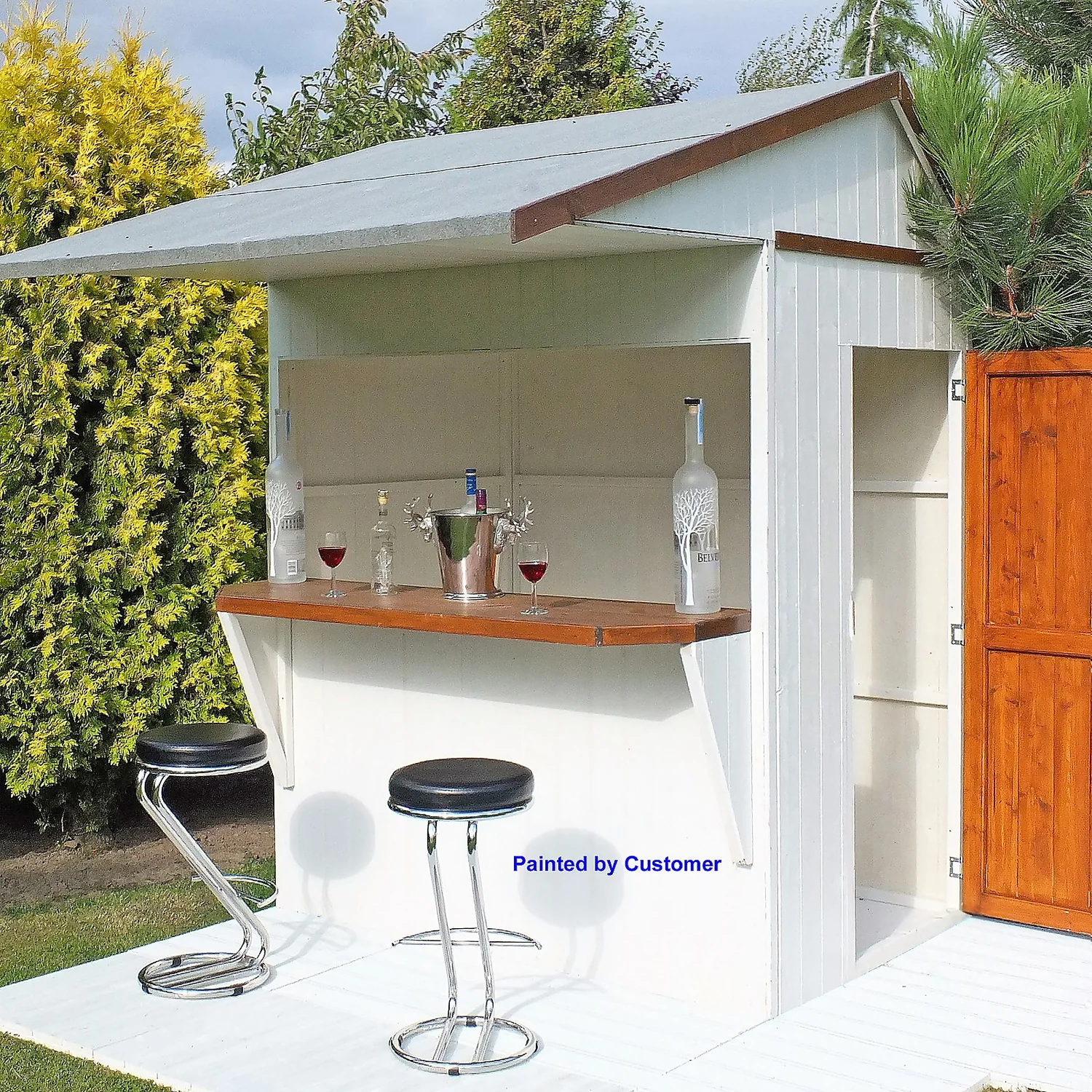 Shire 6 X 4ft Wooden Garden Bar - Including Installation - Image 5