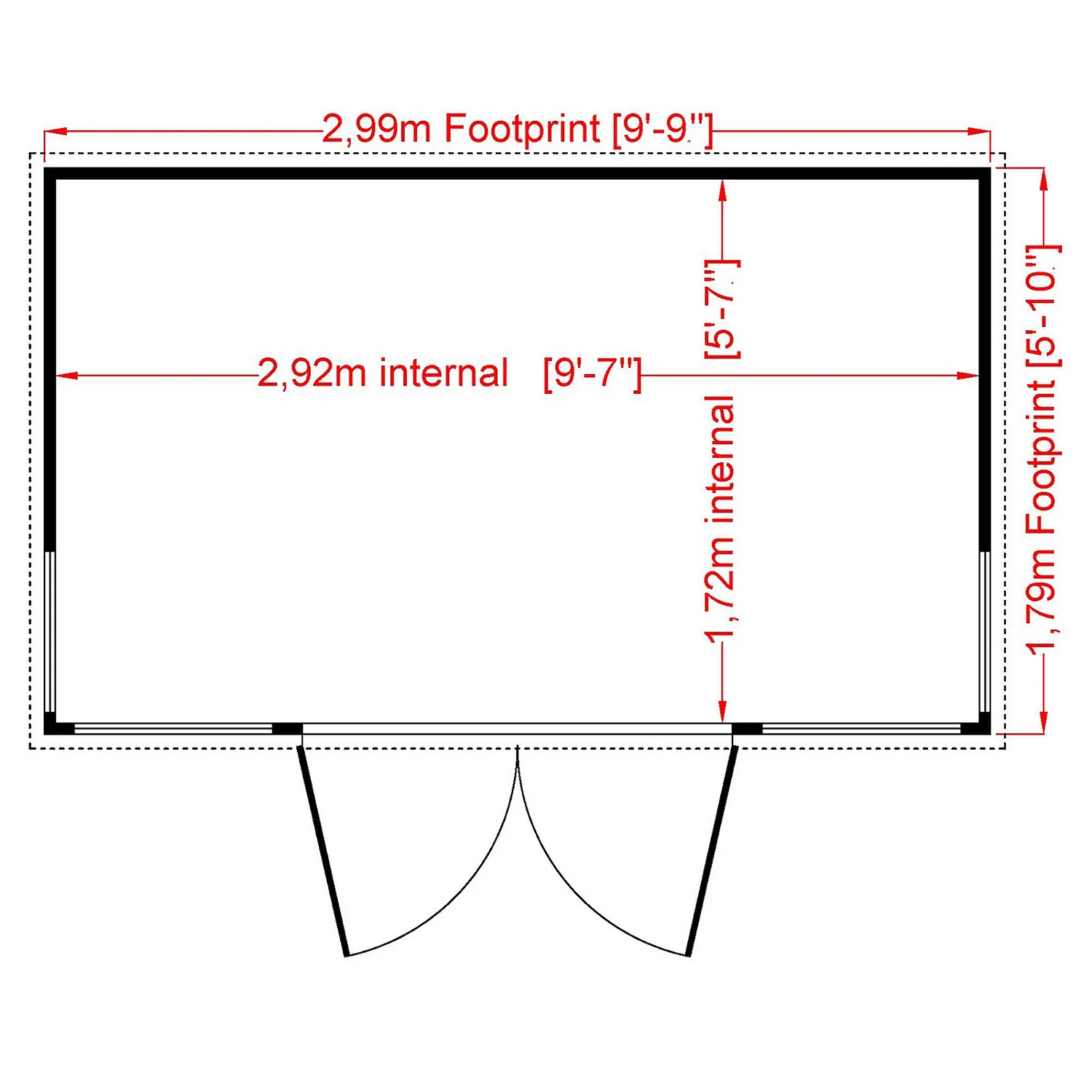 Shire 10 X 6ft Orchid Double Door Summerhouse - Image 4