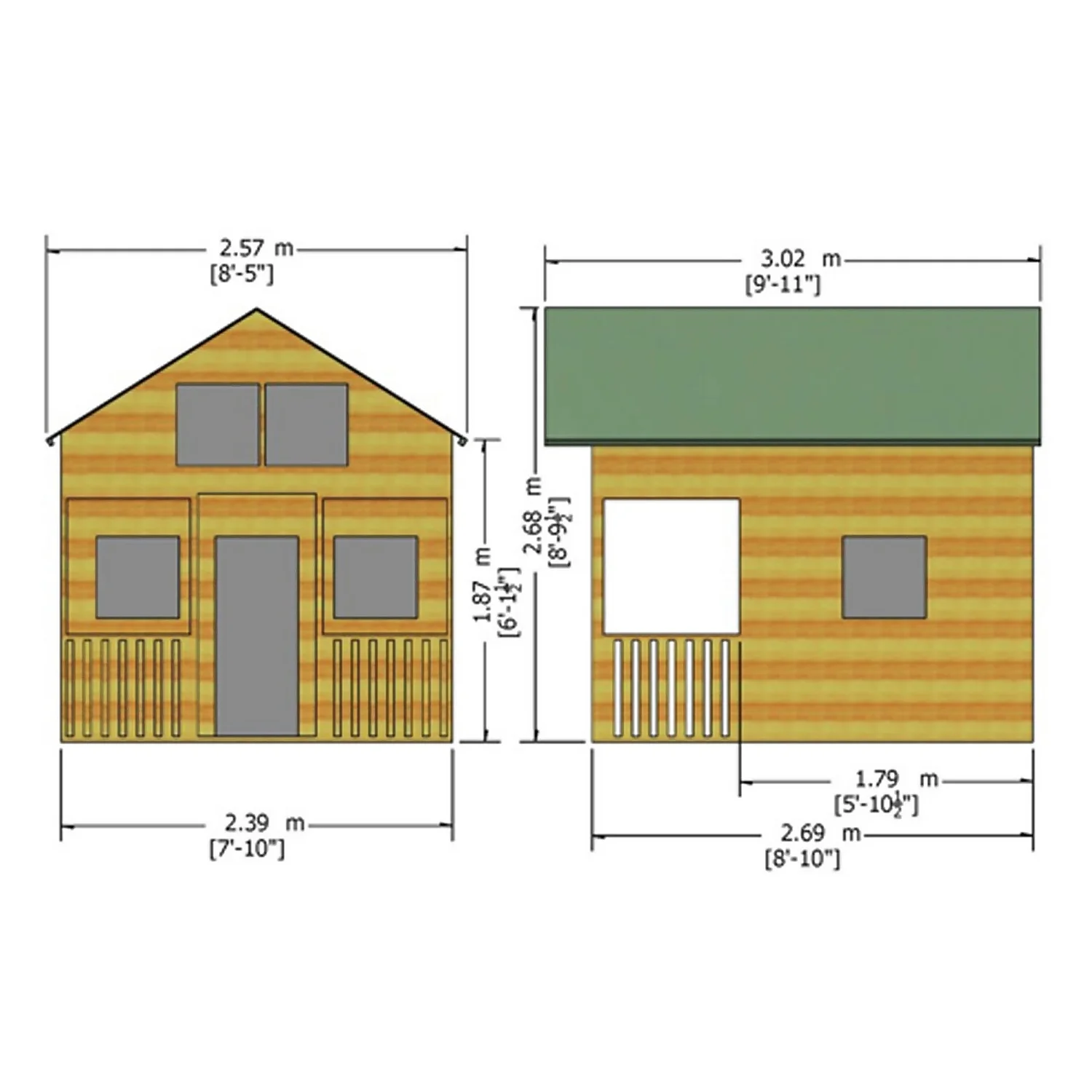 Shire 8 X 10ft Lodge Kids Wooden Playhouse - Including Installation - Image 4