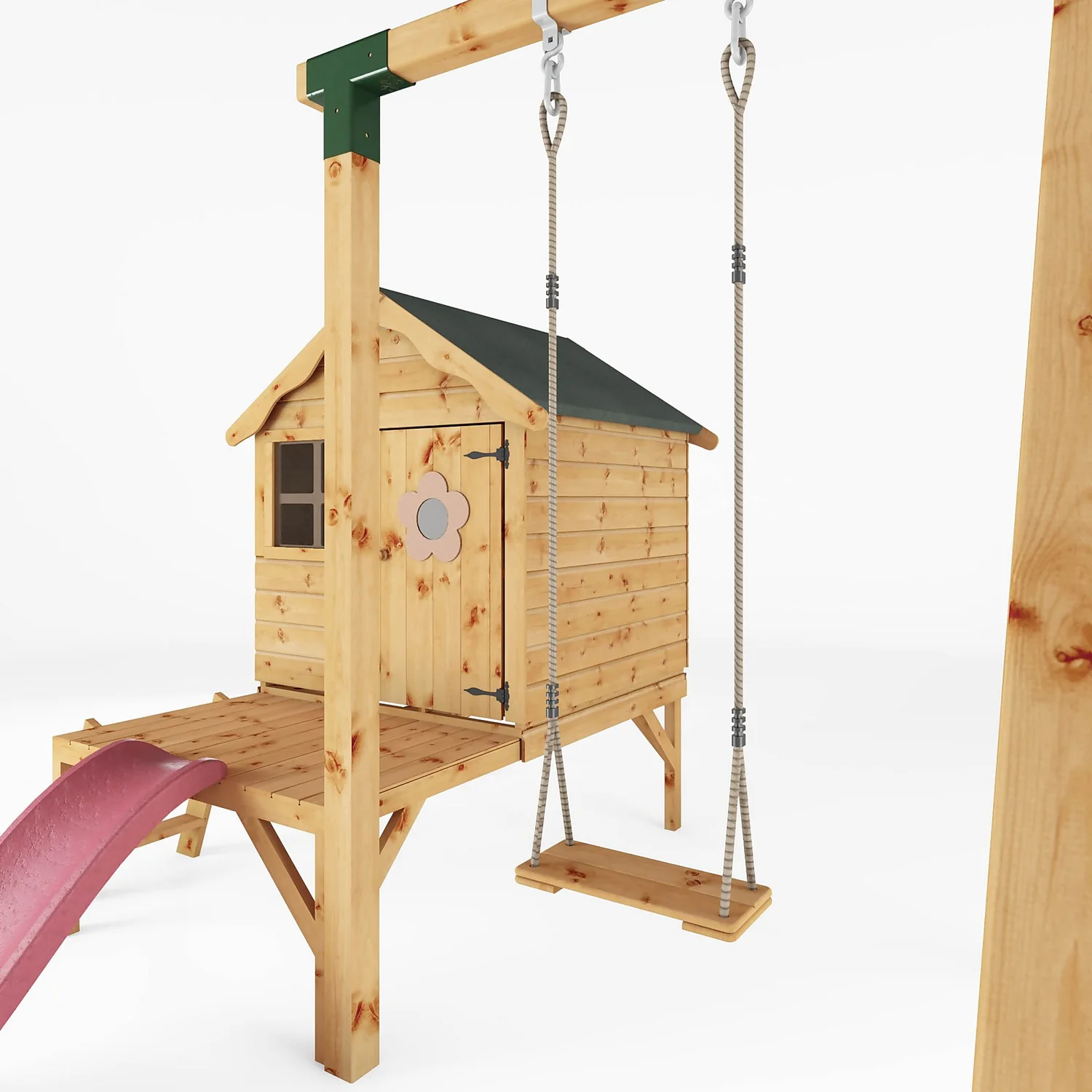 Mercia 4ft X 4ft Snug Wooden Playhouse With Tower - Image 3