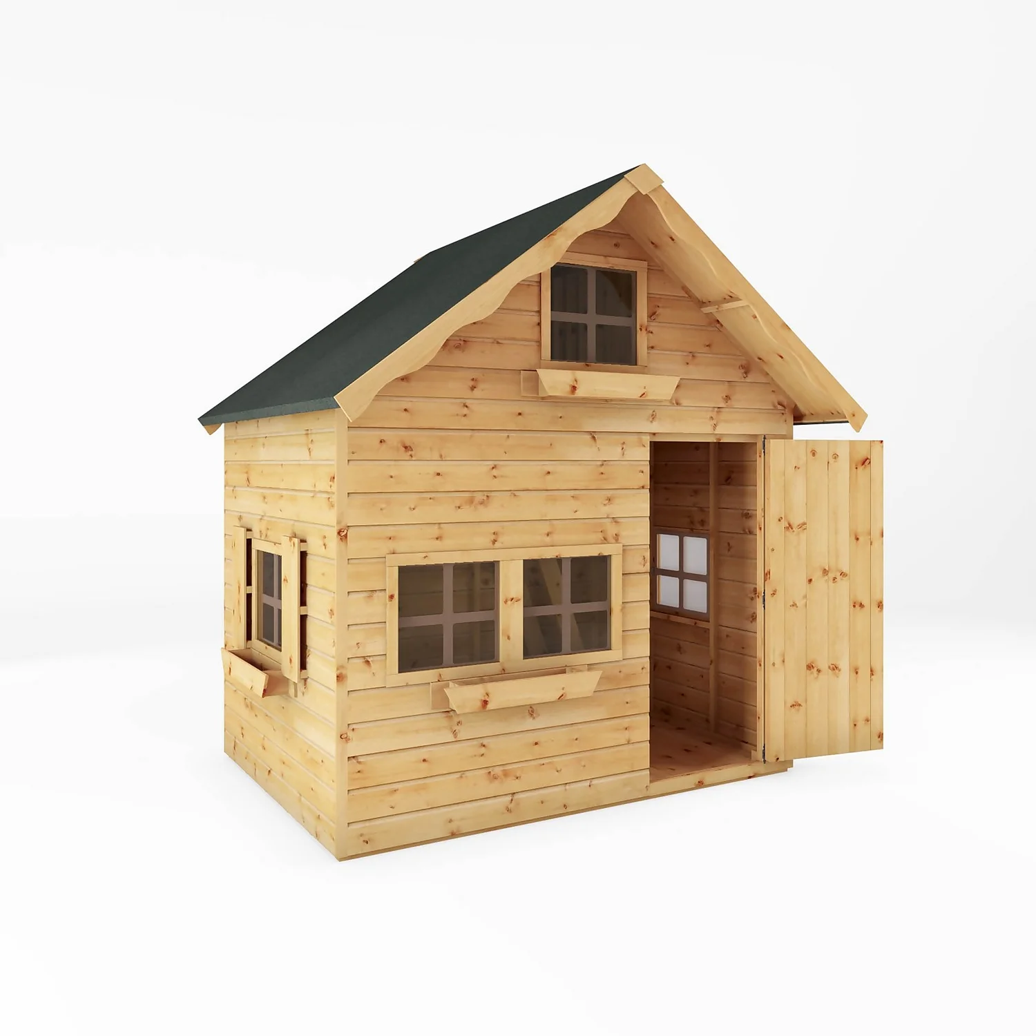 Mercia 7ft X 5ft Swiss Cottage Double Storey Playhouse - Installation Included - Image 9