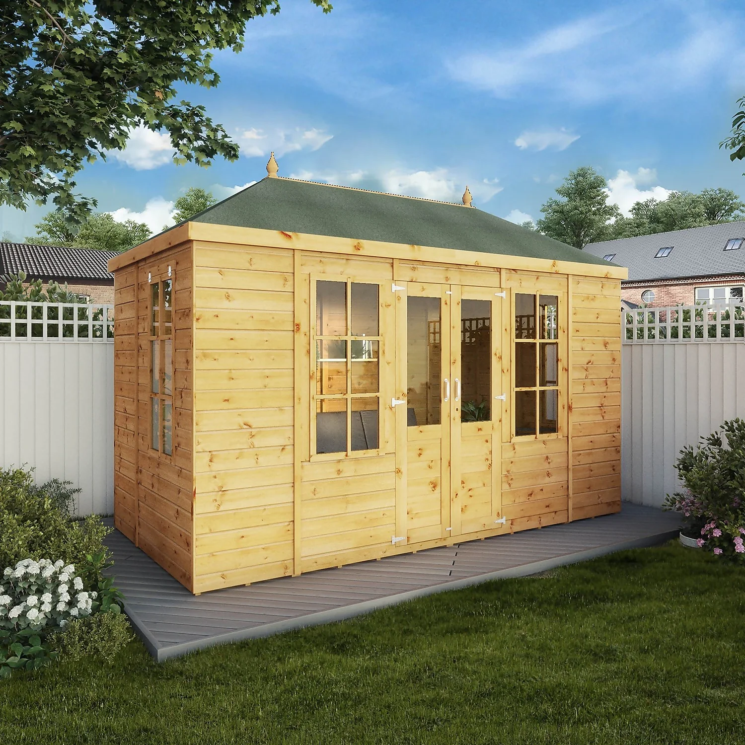 Mercia 12ft X 6ft Premium Clover Summerhouse - Image 2
