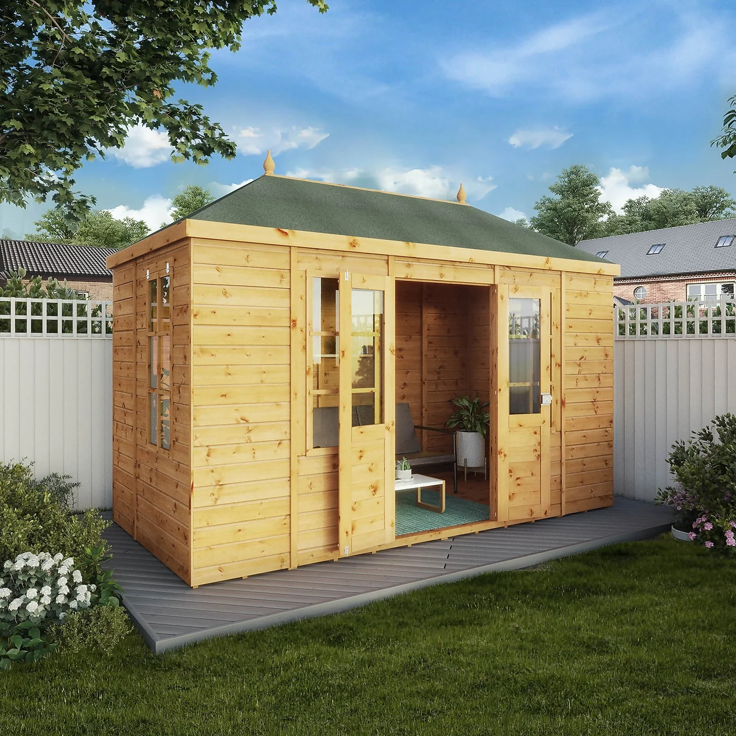 Mercia 12ft X 6ft Premium Clover Summerhouse - Image 7