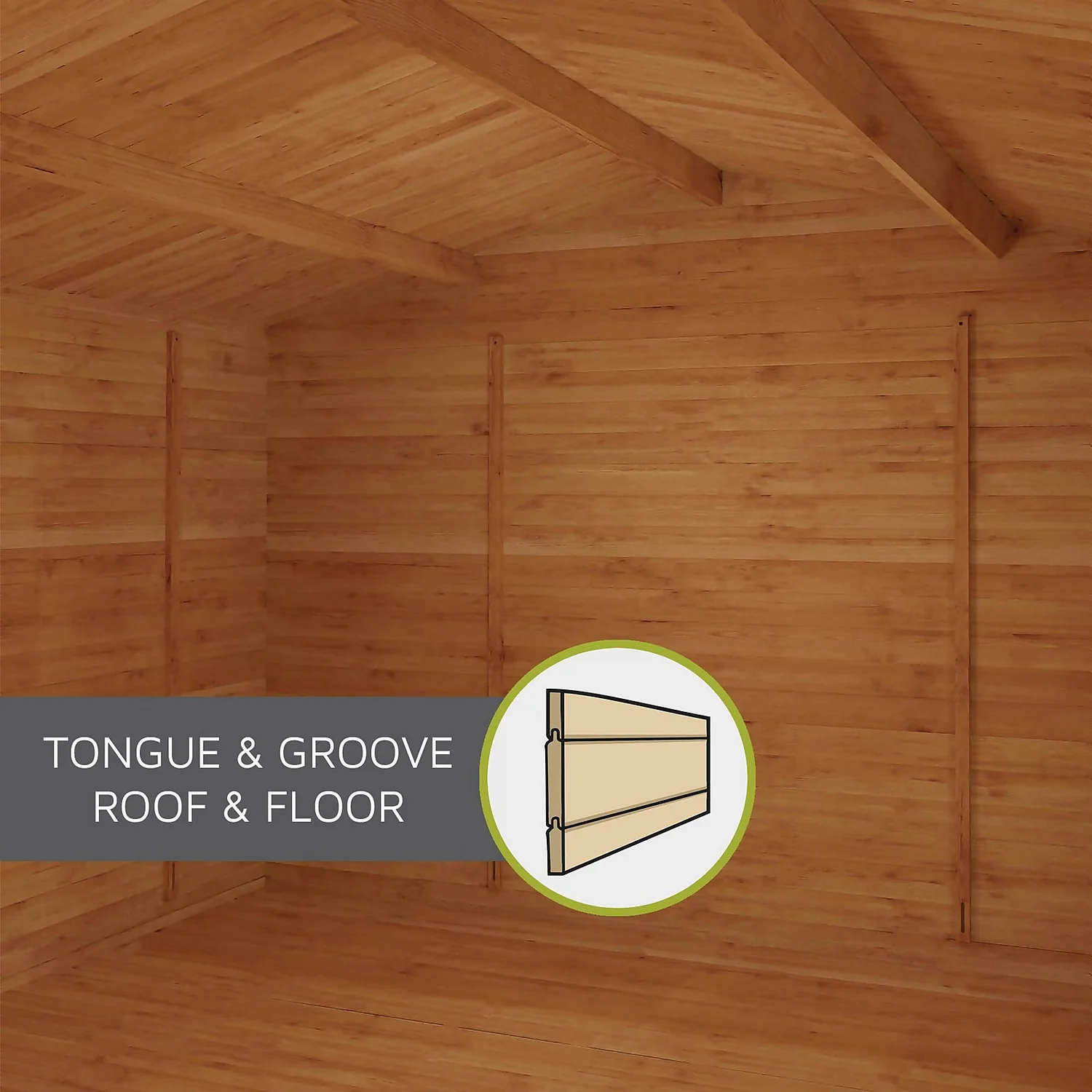 Mercia 4m X 4m Corner Log Cabin 44mm - Image 6