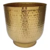 Hammered Brass Indoor Plant Pot - 20cm