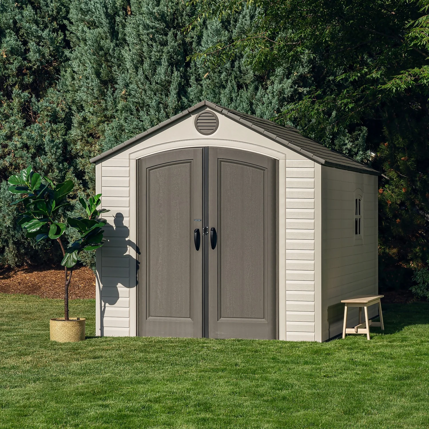 Lifetime 8x 12.5ft Plastic Outdoor Storage Shed - Installation Included - Image 5