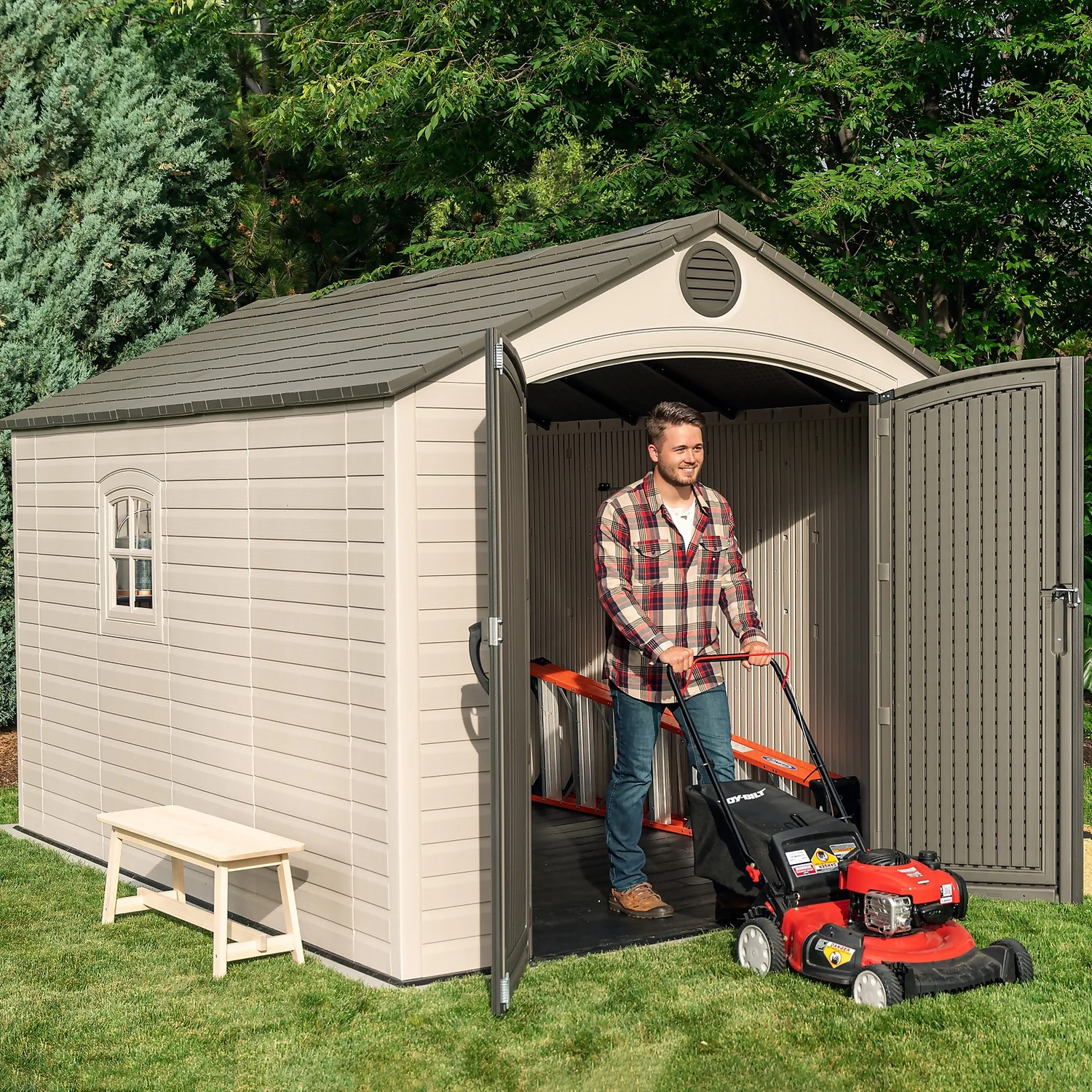 Lifetime 8x 12.5ft Plastic Outdoor Storage Shed - Installation Included - Image 2