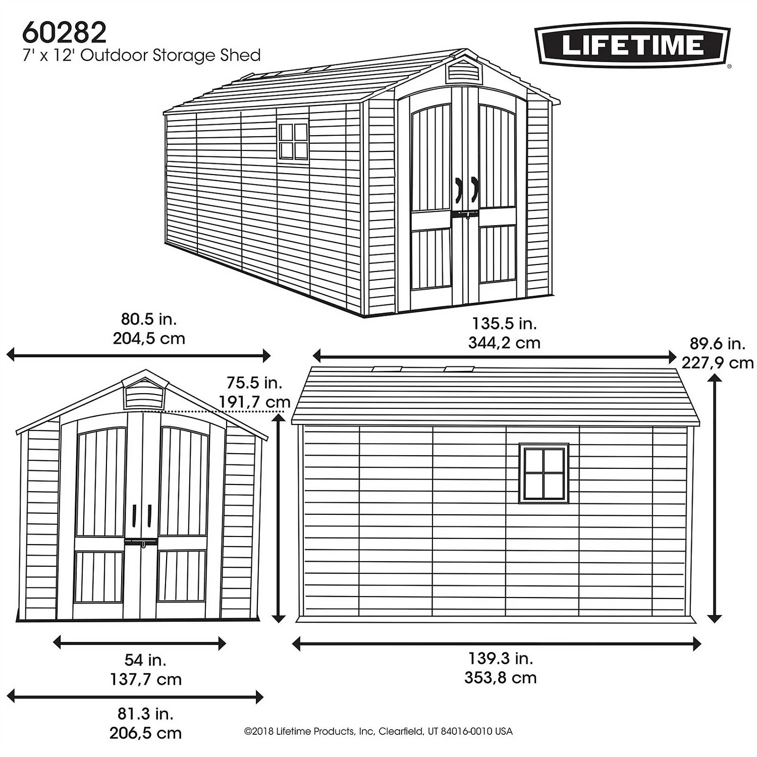 Lifetime 7 X 12ft Outdoor Storage Shed - Installation Included - Image 8